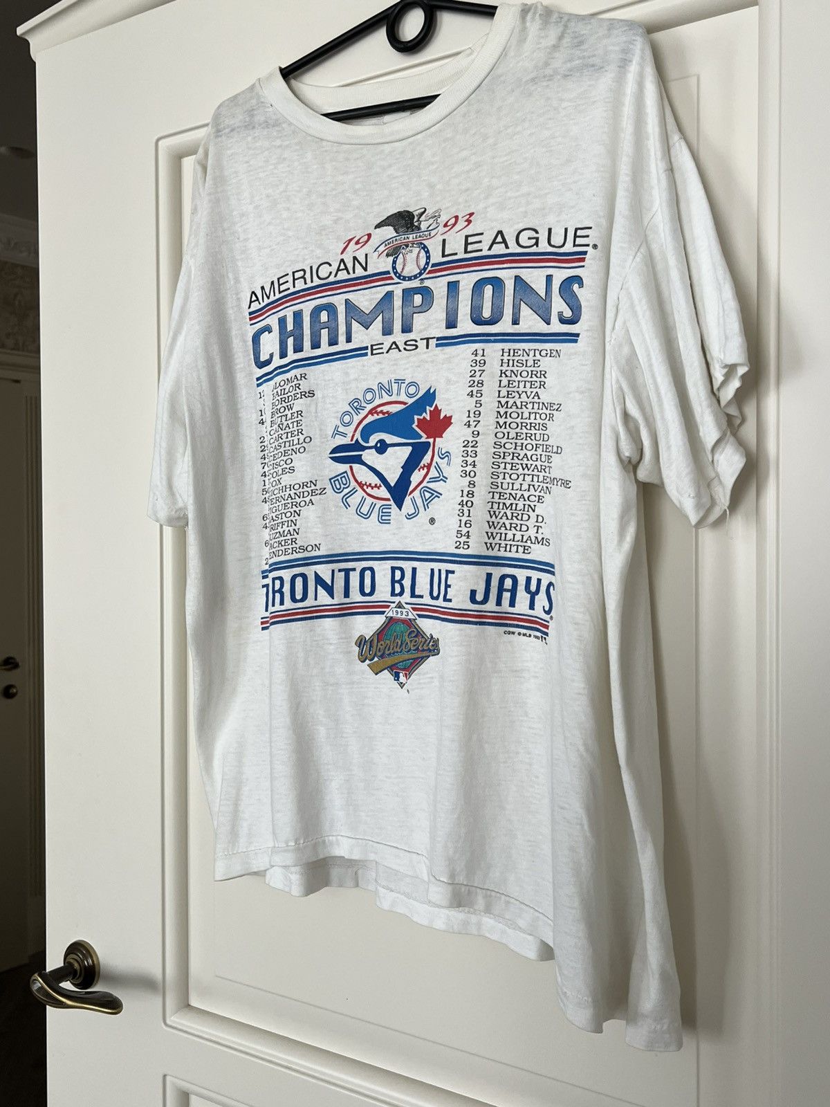 MLB Vintage 1993 Toronto Blue Jays American Champions MLB Tee Size US XL / EU 56 / 4 - 7 Thumbnail