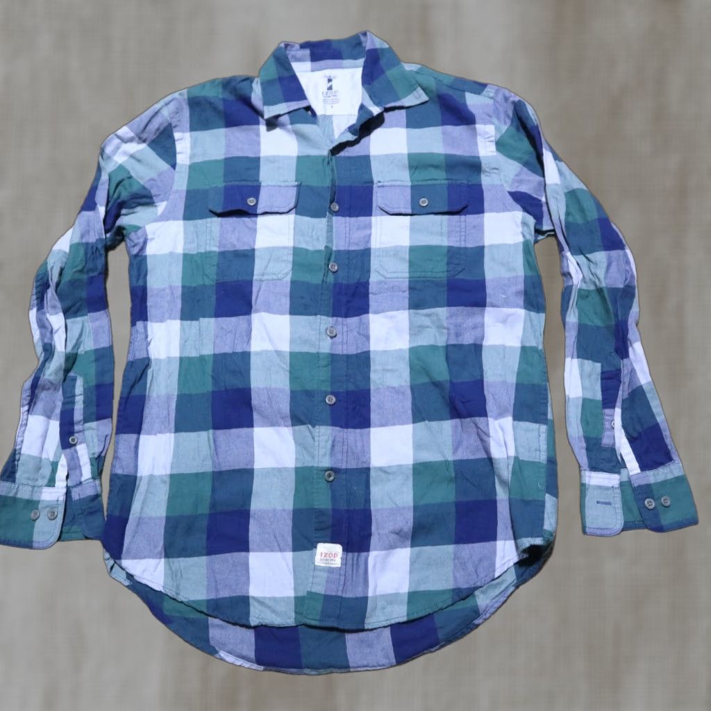 Izod IZOD Shirt Mens Small Green Long Sleeve Button-Up Casual Seaside Twill Size US S / EU 44-46 / 1 - 1 Thumbnail