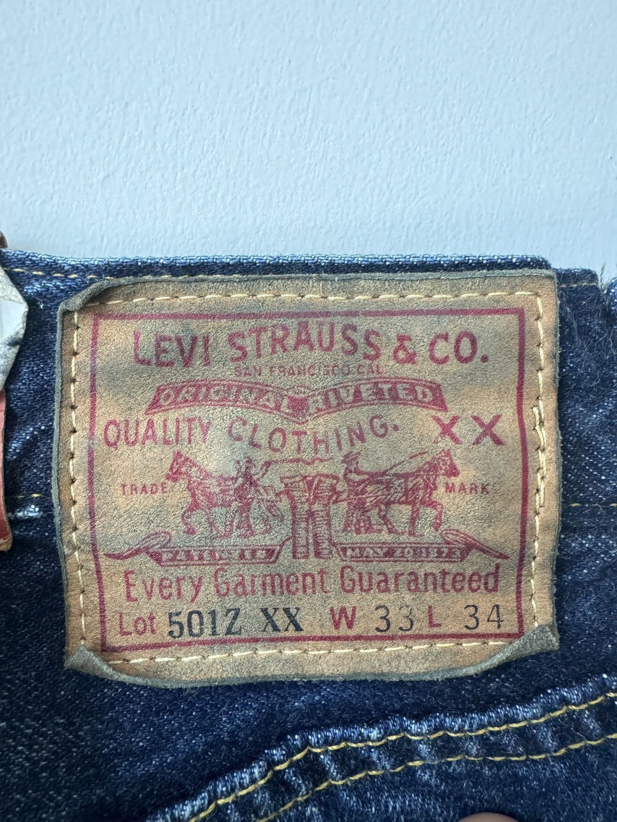 Levi's Vintage Clothing Levi Vintage 501z letter stitched on back pocket. Size US 34 / EU 50 - 8 Thumbnail