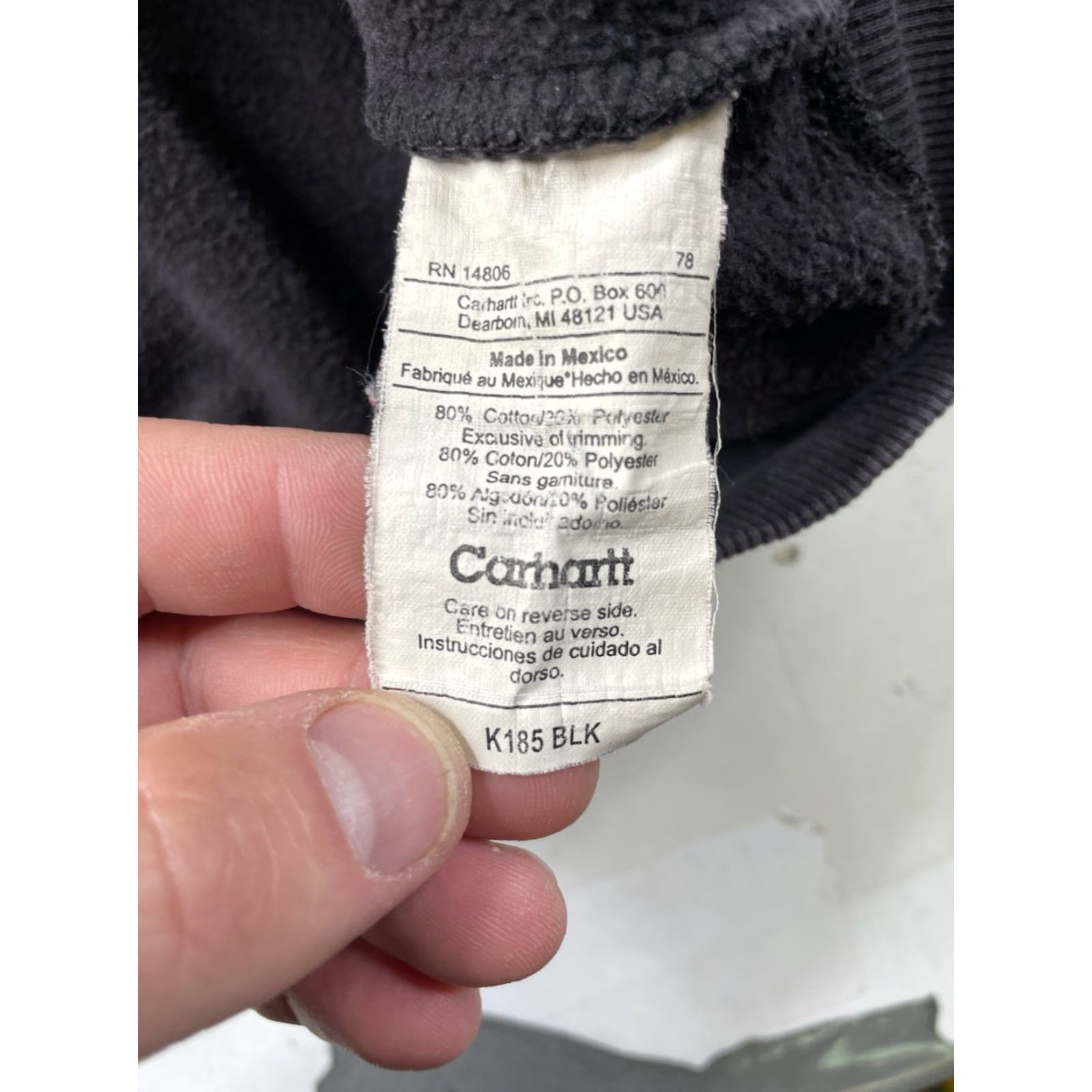Carhartt VINTAGE Carhartt K185 Black Full Zip Heavyweight Hoodie Sweatshirt XL HILTI Logo Hoodie Men 90s Outdoor Embroidered Zipper Logo Size US XL / EU 56 / 4 - 7 Thumbnail