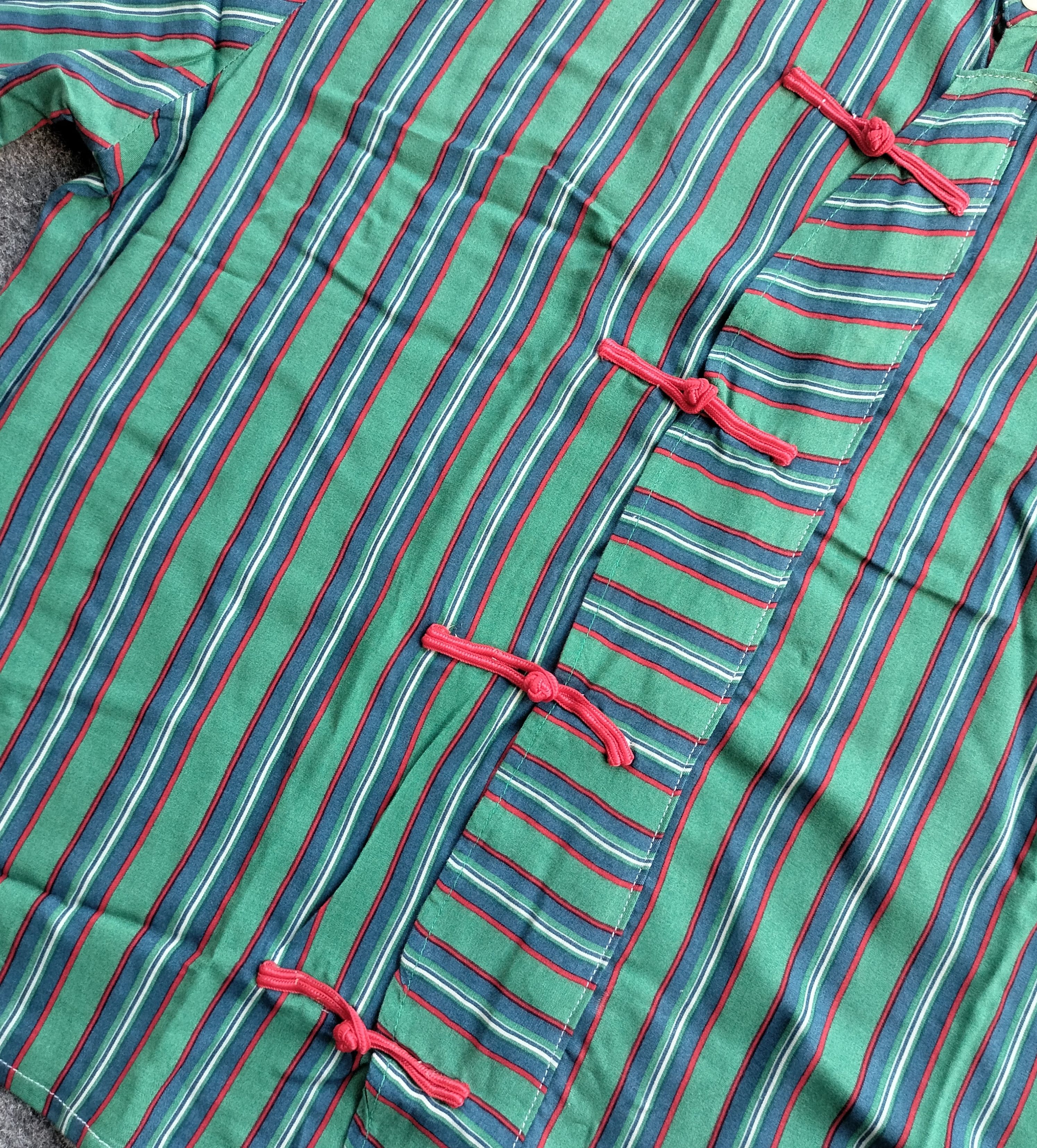 H&M Rebuild H&M stripe cheongsam ss shirt Size US L / EU 52-54 / 3 - 6 Thumbnail