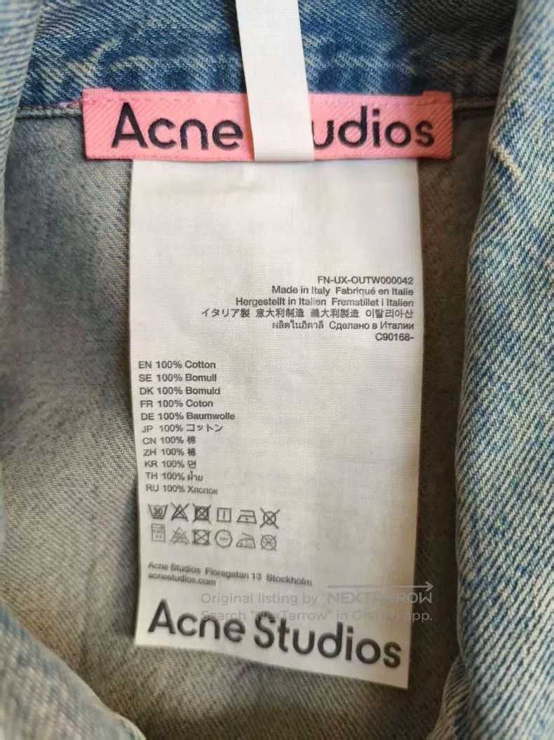 Acne Studios Acne Studios Denim Jacket, Blue, Made in Italy Size M / US 6-8 / IT 42-44 - 5 Thumbnail