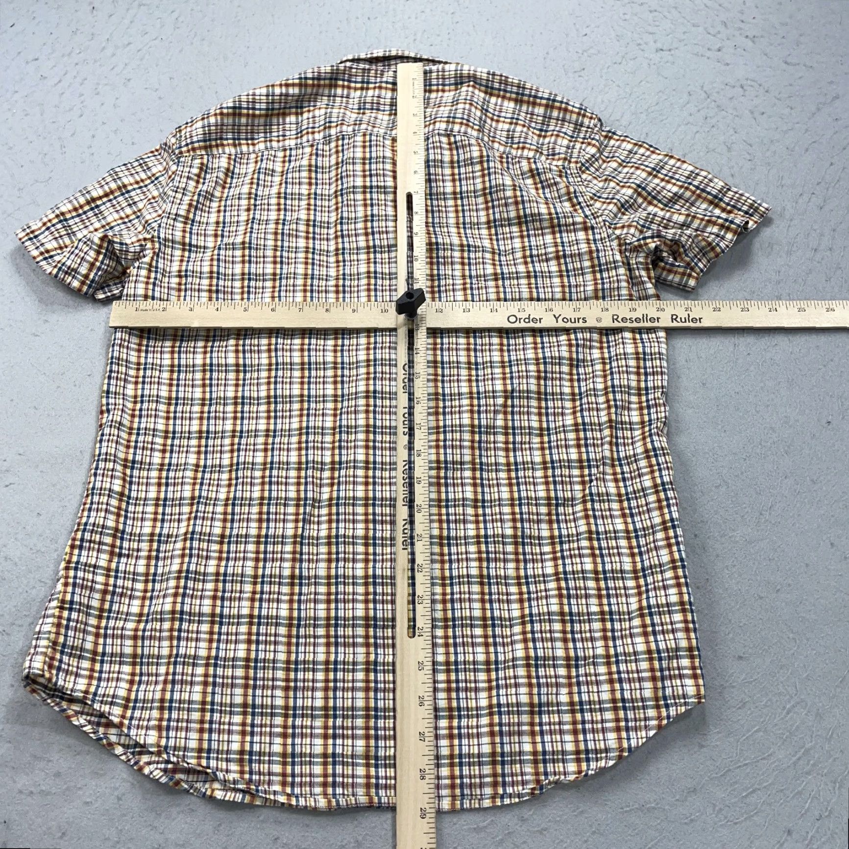 Outerknown Outerknown Shirt Mens M Yellow Plaid Camp Short Sleeve Button-Up Casual Size US M / EU 48-50 / 2 - 7 Thumbnail