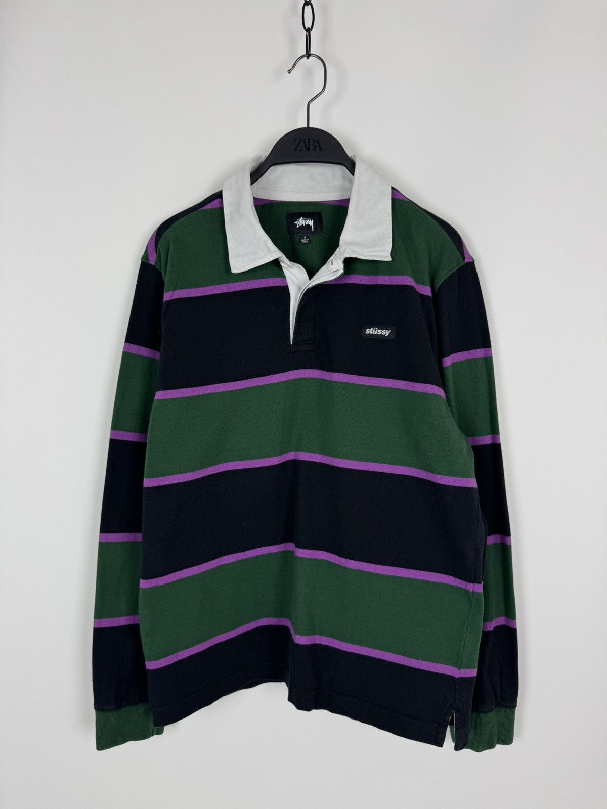 Stussy Stussy Striped Rugby LS Shirt Size US S / EU 44-46 / 1 - 1 Thumbnail