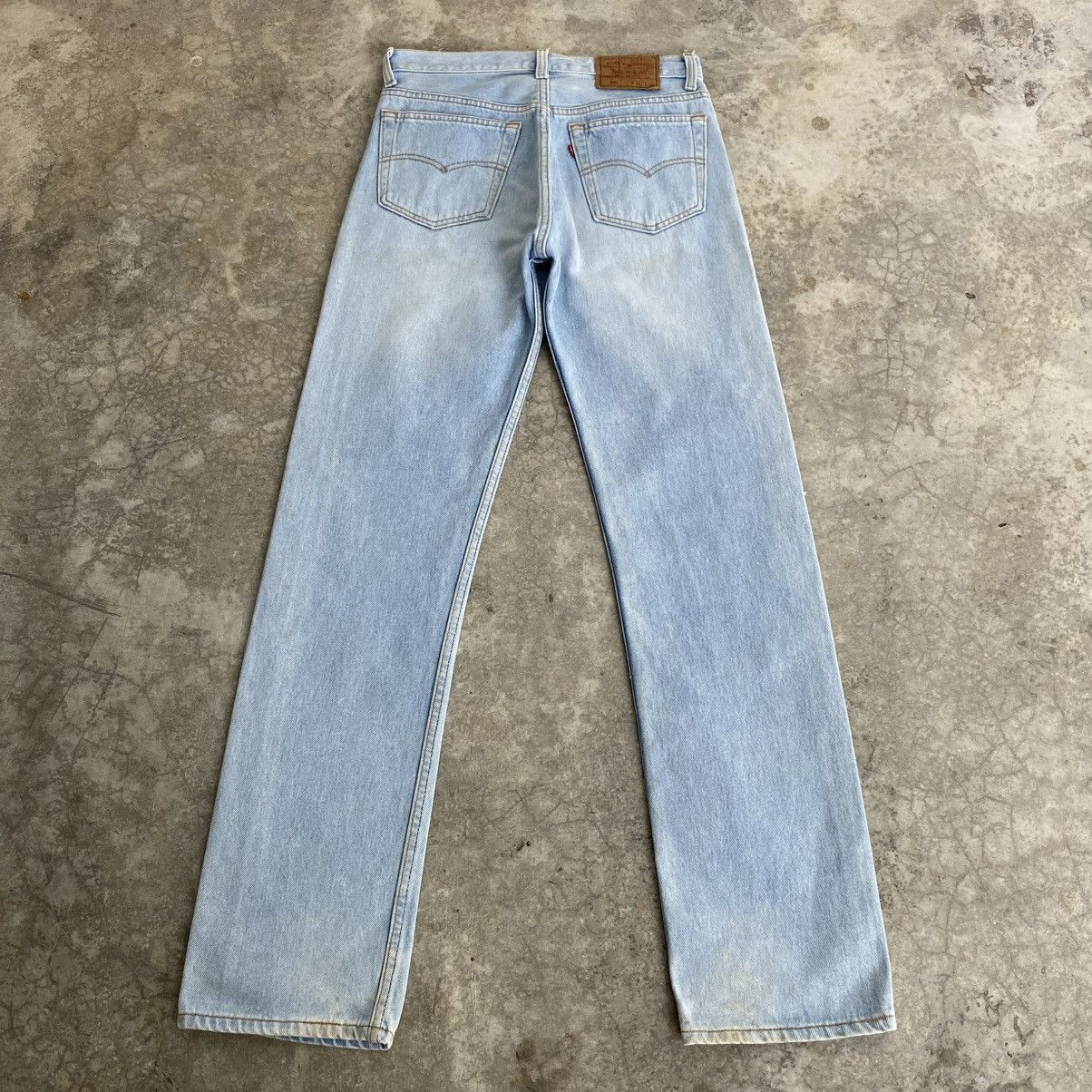 Levi's Vintage 90’s Levis 501 Faded Light Blue Distressed Jeans Size US 30 / EU 46 - 8 Thumbnail