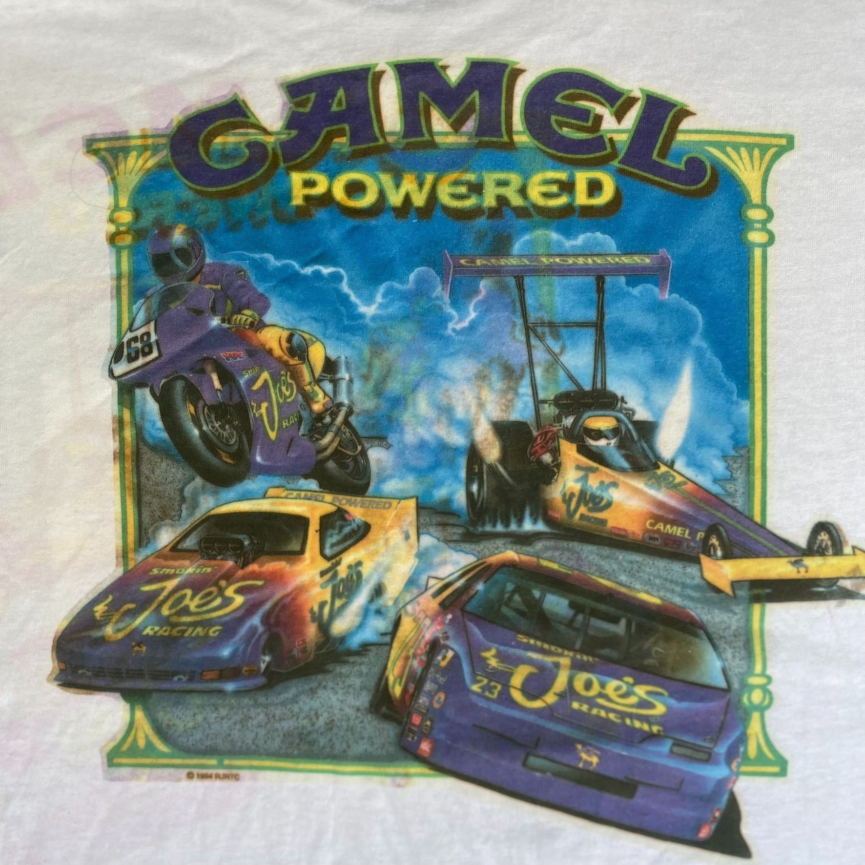 Camel Vintage 90s Camel Racing Shirt Single Stitch Cigarette Tee Size US XL / EU 56 / 4 - 3 Thumbnail