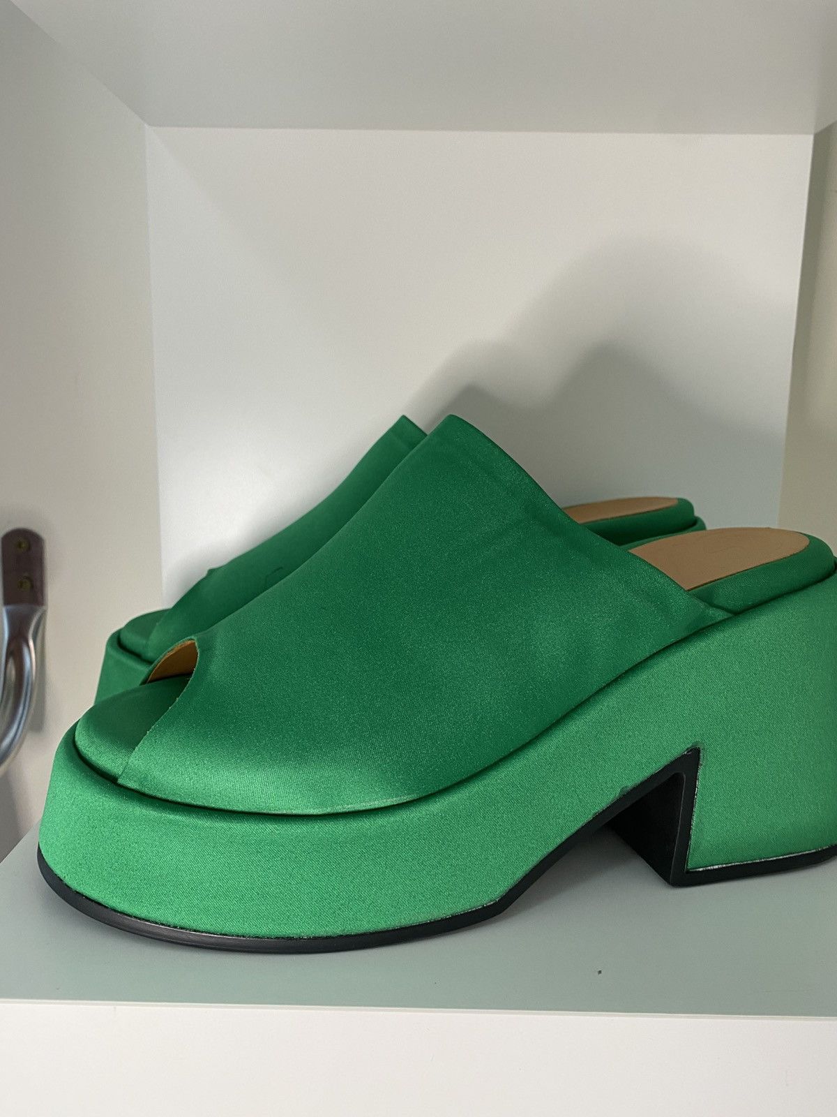 Ganni Ganni Open Toe Leather Sandal Size US 7 / IT 37 - 4 Thumbnail