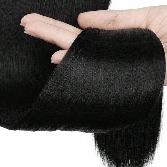 Other 22 Inches Black Long Synthetic Wrapped Ponytail Extension Size ONE SIZE - 3 Thumbnail