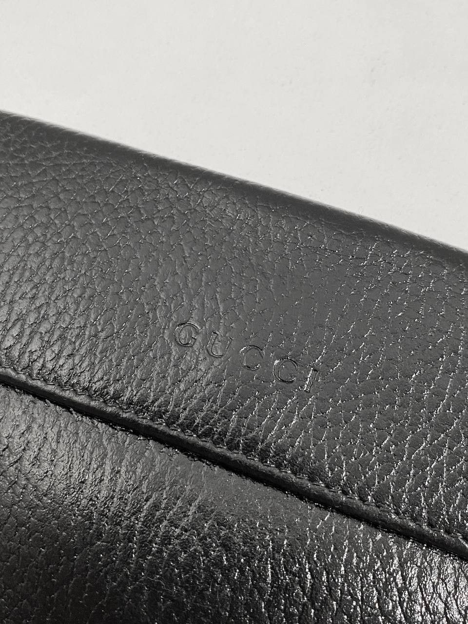 Gucci Gucci Logo Black Calfskin Leather Tri Fold Wallet Size ONE SIZE - 3 Thumbnail