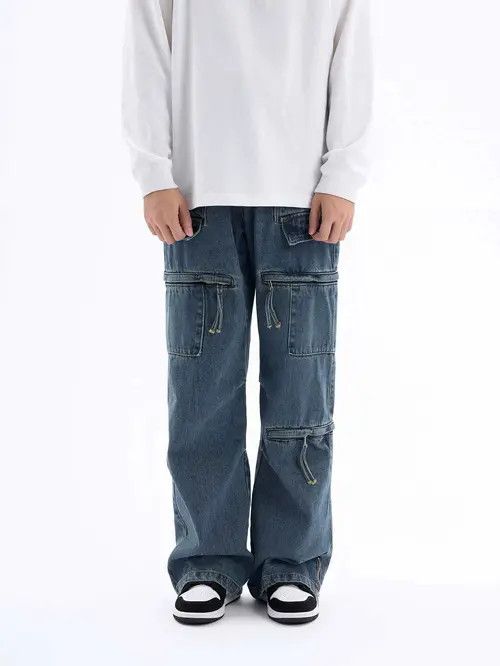 VIBE faded hiphop y2k baggy cargo jeans Size US 32 / EU 48 - 2 Thumbnail