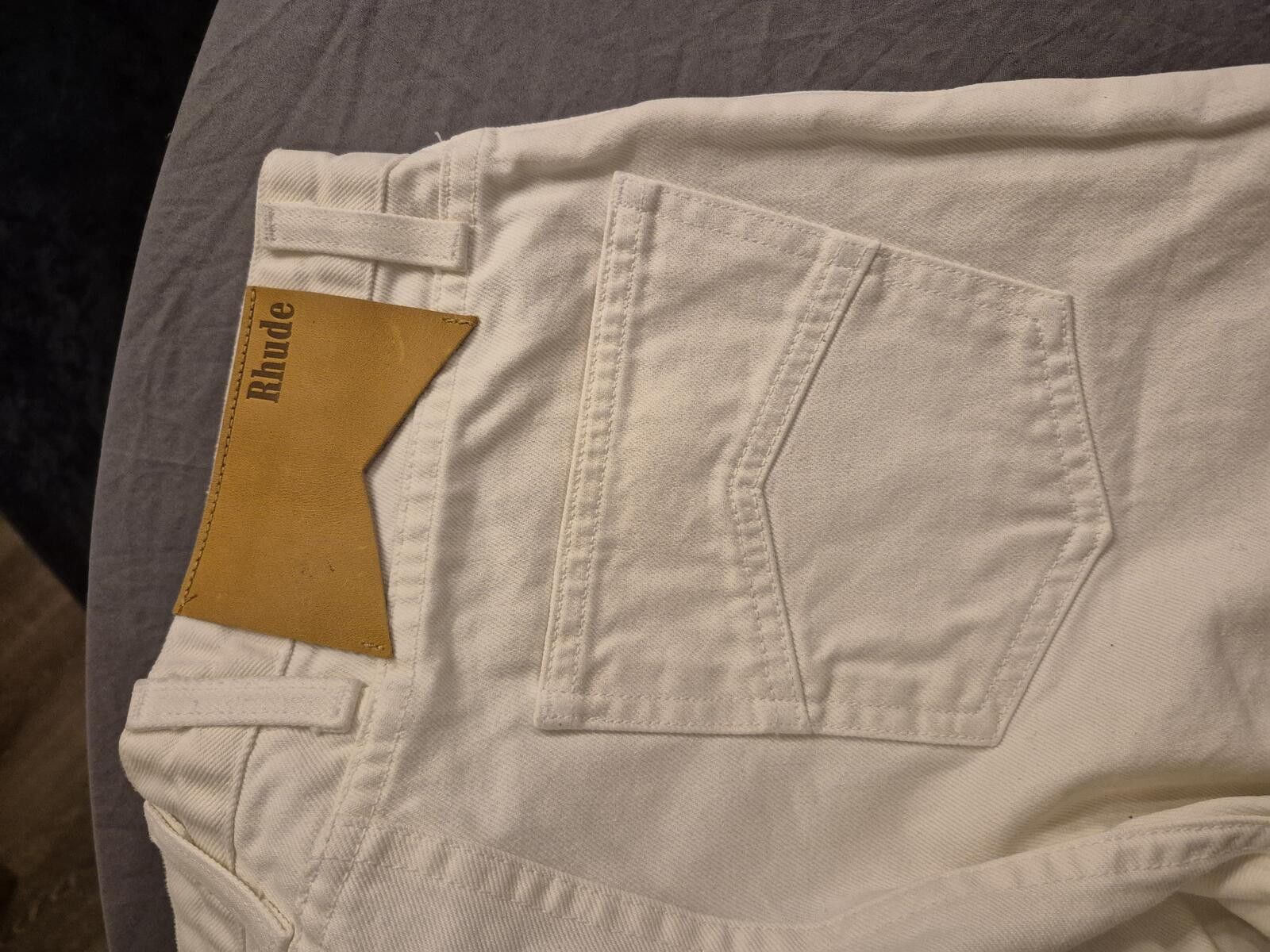 Rhude Rhude White Distressed Classic Denim Jeans Size 29 Size US 29 - 11 Thumbnail