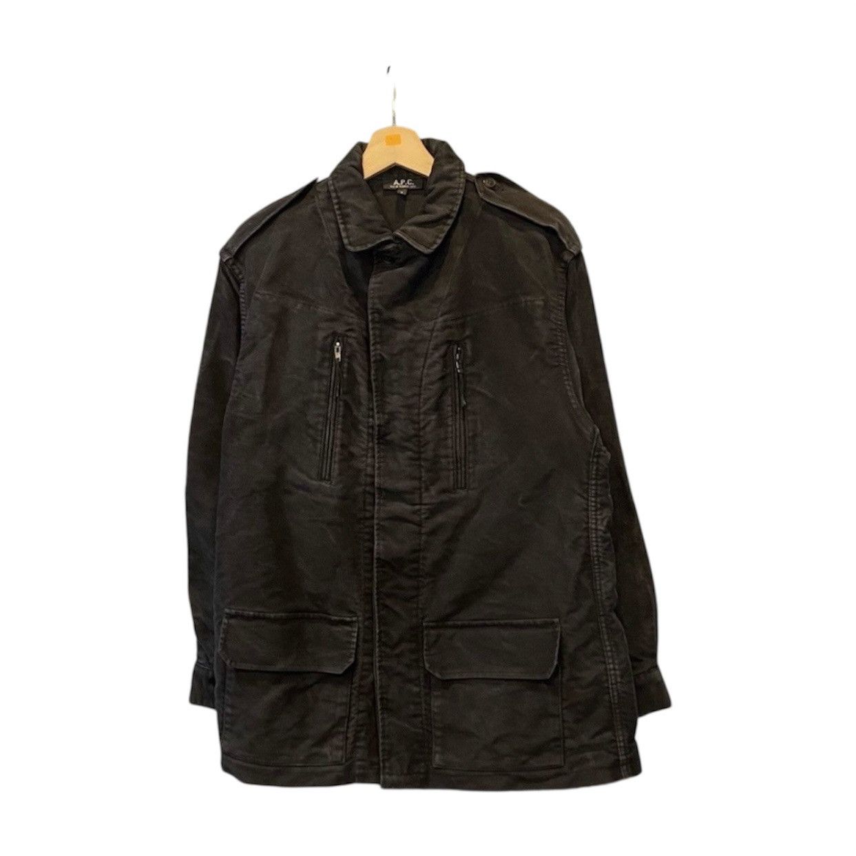 A.P.C Vintage Military Field Jacket Black Utility Chore Coat