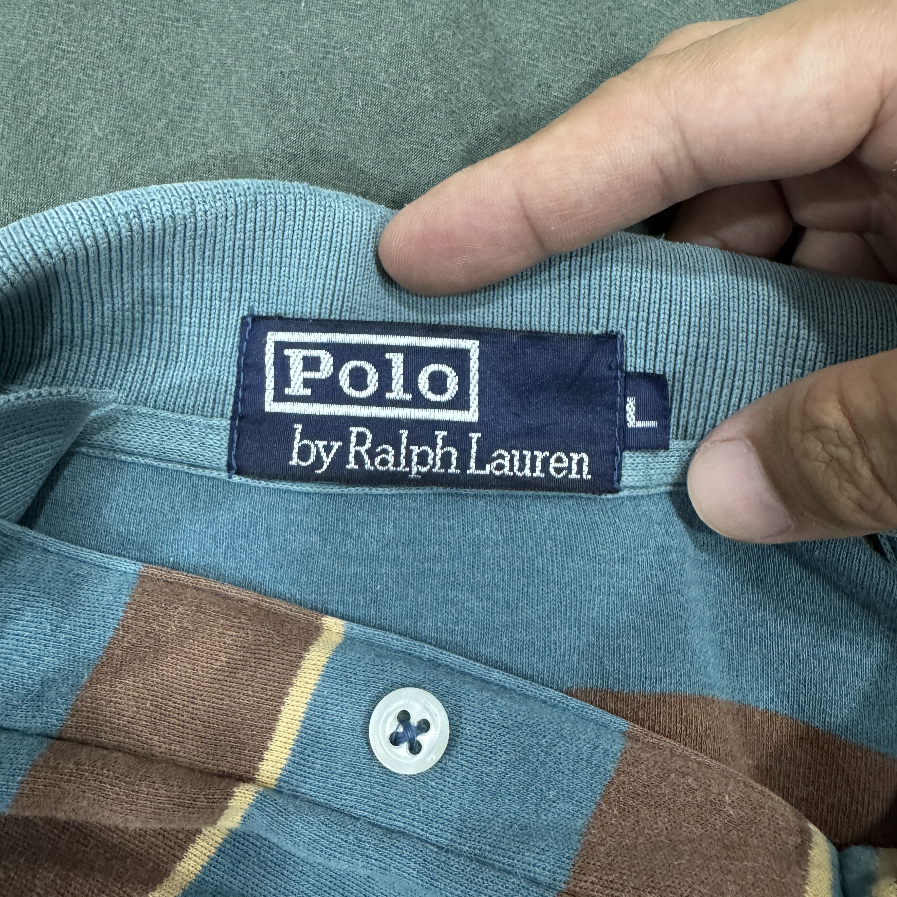 Polo Ralph Lauren Polo by Ralph Lauren Rugby Striped Long Sleeve Polo Shirt Size US L / EU 52-54 / 3 - 5 Thumbnail