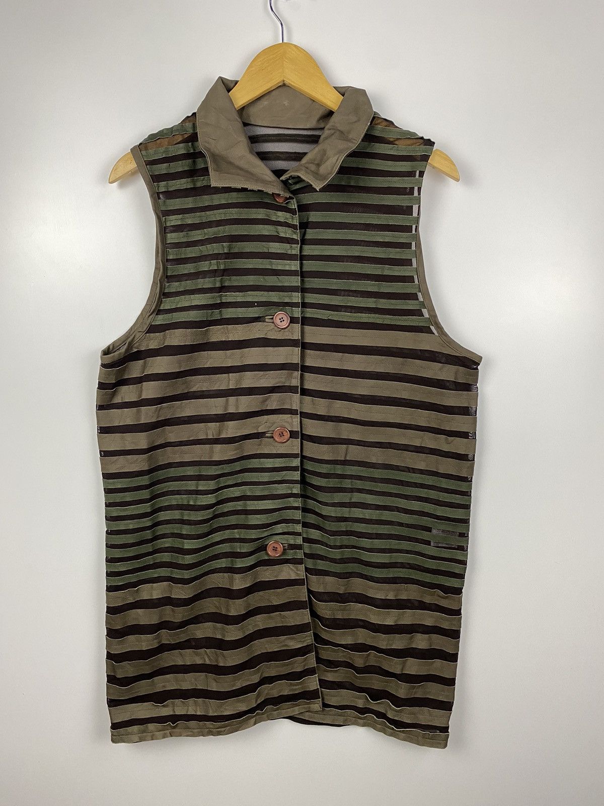 Japanese Brand × Vintage Vintage Shirt 3D Striped JPG Style Size US L / EU 52-54 / 3 - 1 Thumbnail