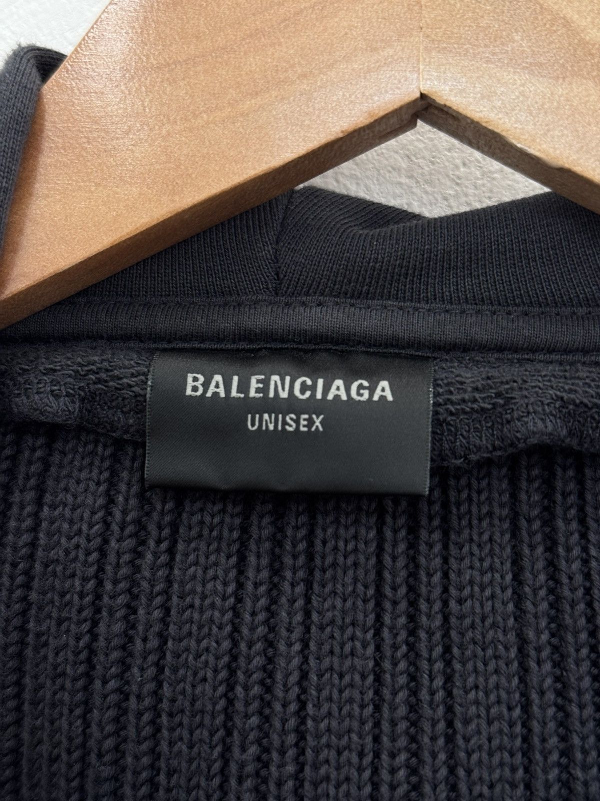 Balenciaga Charcoal Cotton and Knit Oversize Sweatshirt Size US L / EU 52-54 / 3 - 3 Thumbnail