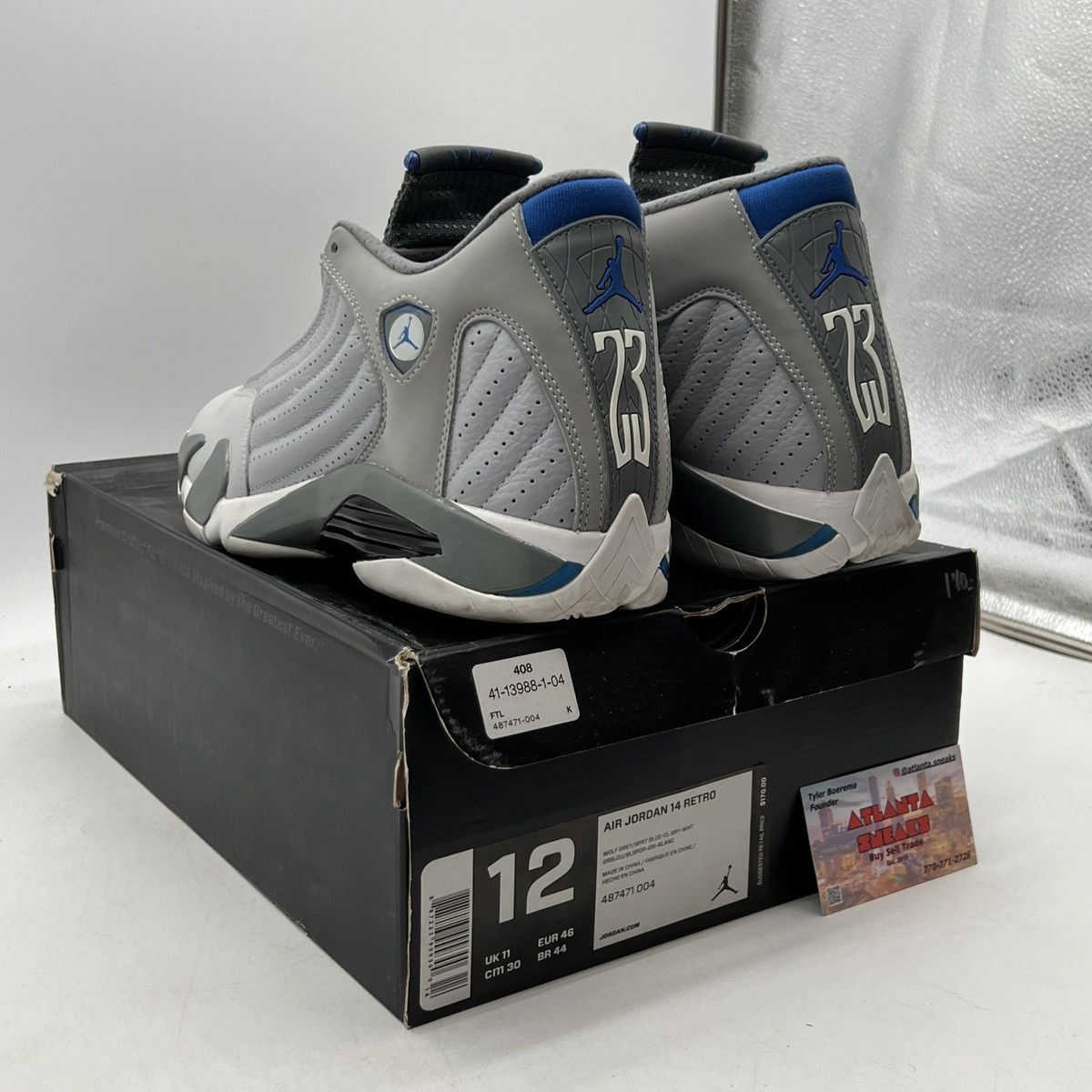 Jordan Brand Air Jordan 14 wolf grey Size US 12 / EU 45 - 4 Thumbnail