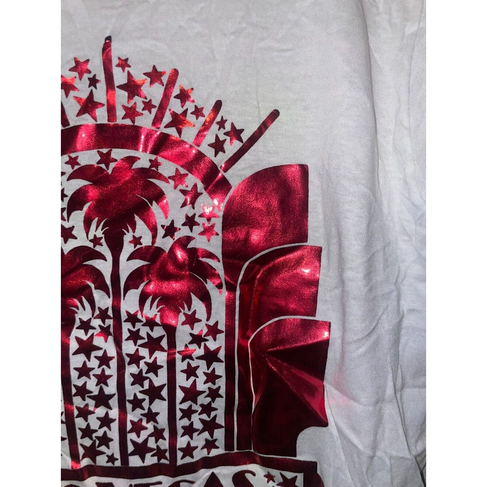 Jerzees Vintage Las Vegas Shirt Las Vegas Red Graphic White M Tee Size US M / EU 48-50 / 2 - 4 Thumbnail