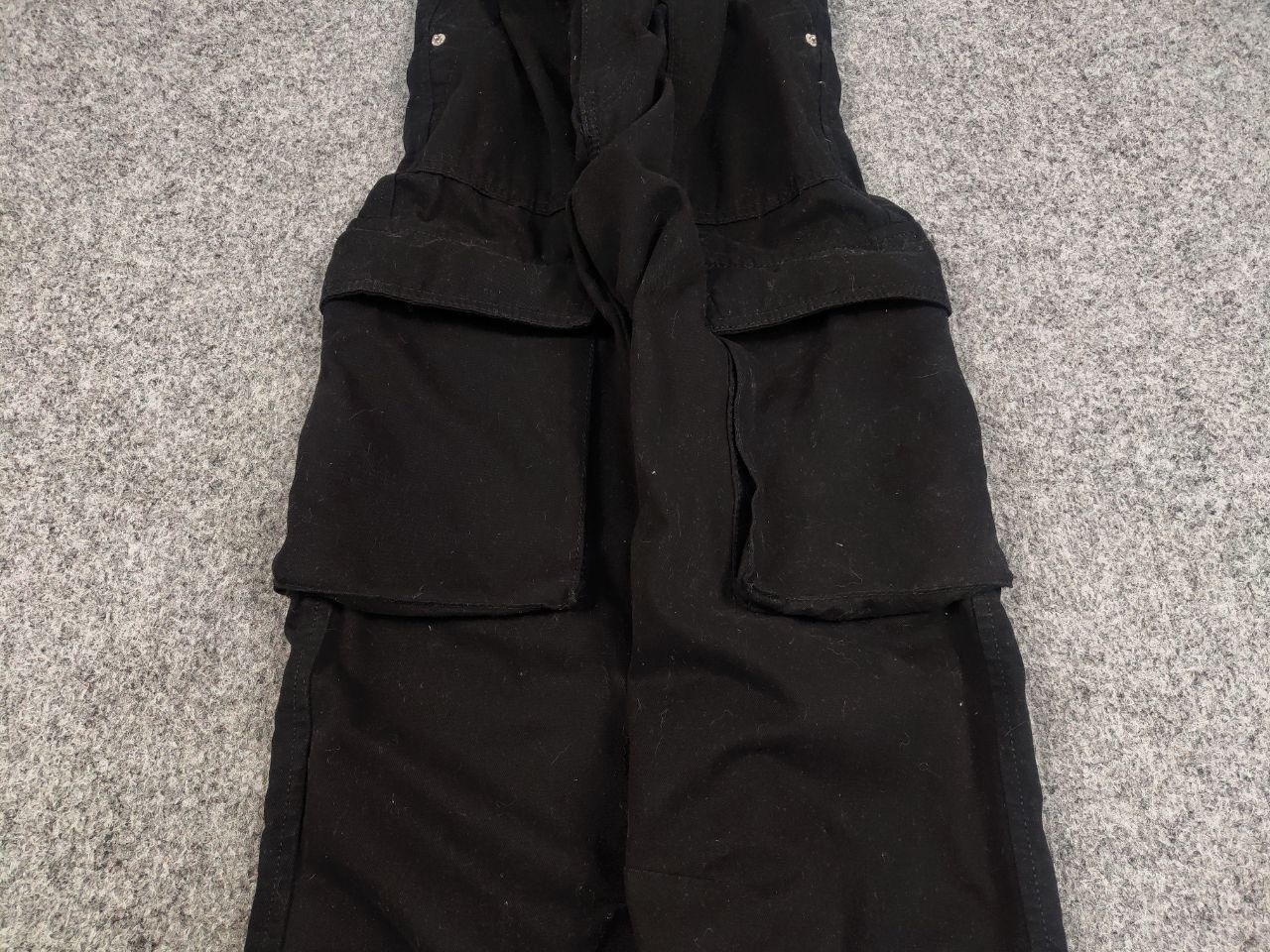 Japanese Brand Vintage Japanese Baggy Black Cotton Cargo Pants Y2K Style Size US 30 / EU 46 - 8 Thumbnail