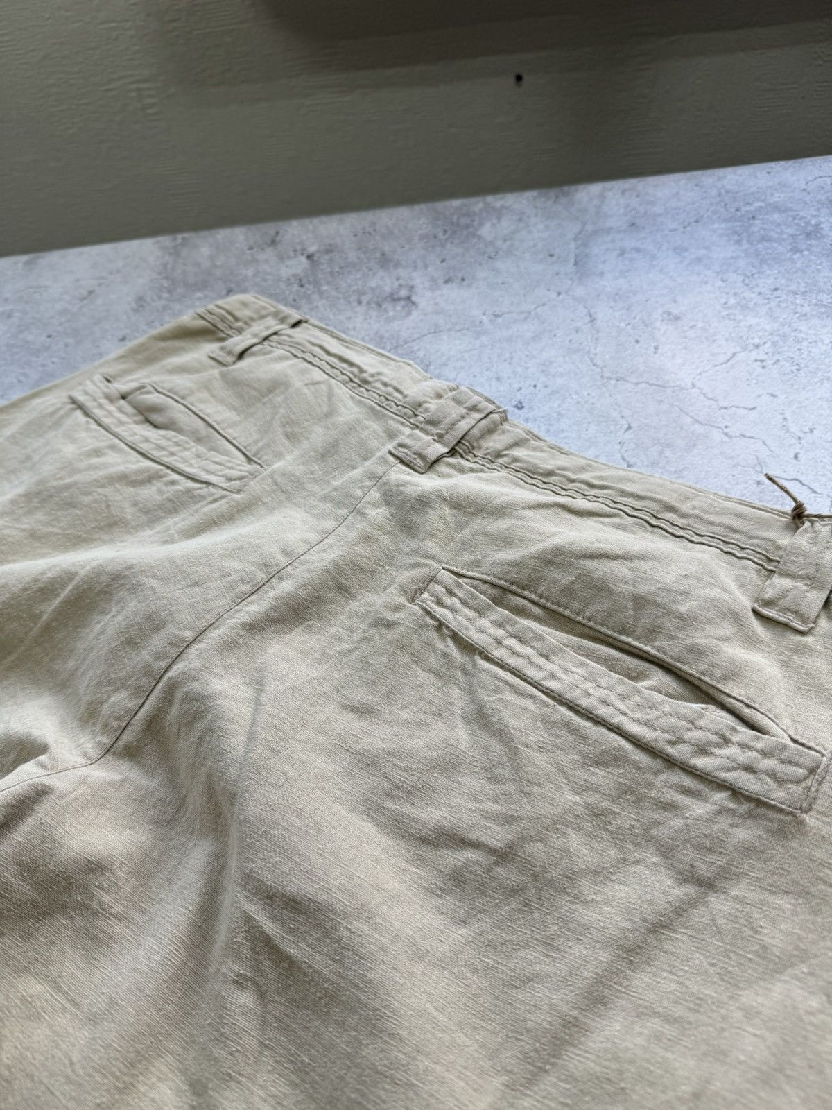 Hysteric Glamour × Japanese Brand × Junya Watanabe Vintage Japanese Linen Bandage Zipper Balenciaga Style Pants Size US 32 / EU 48 - 4 Thumbnail