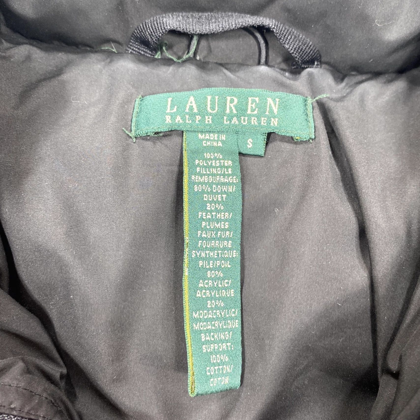 Ralph Lauren Lauren Ralph Lauren Jacket Womens Small Black Puffer Insulated Lined Down Jacket Size S / US 4 / IT 40 - 3 Thumbnail