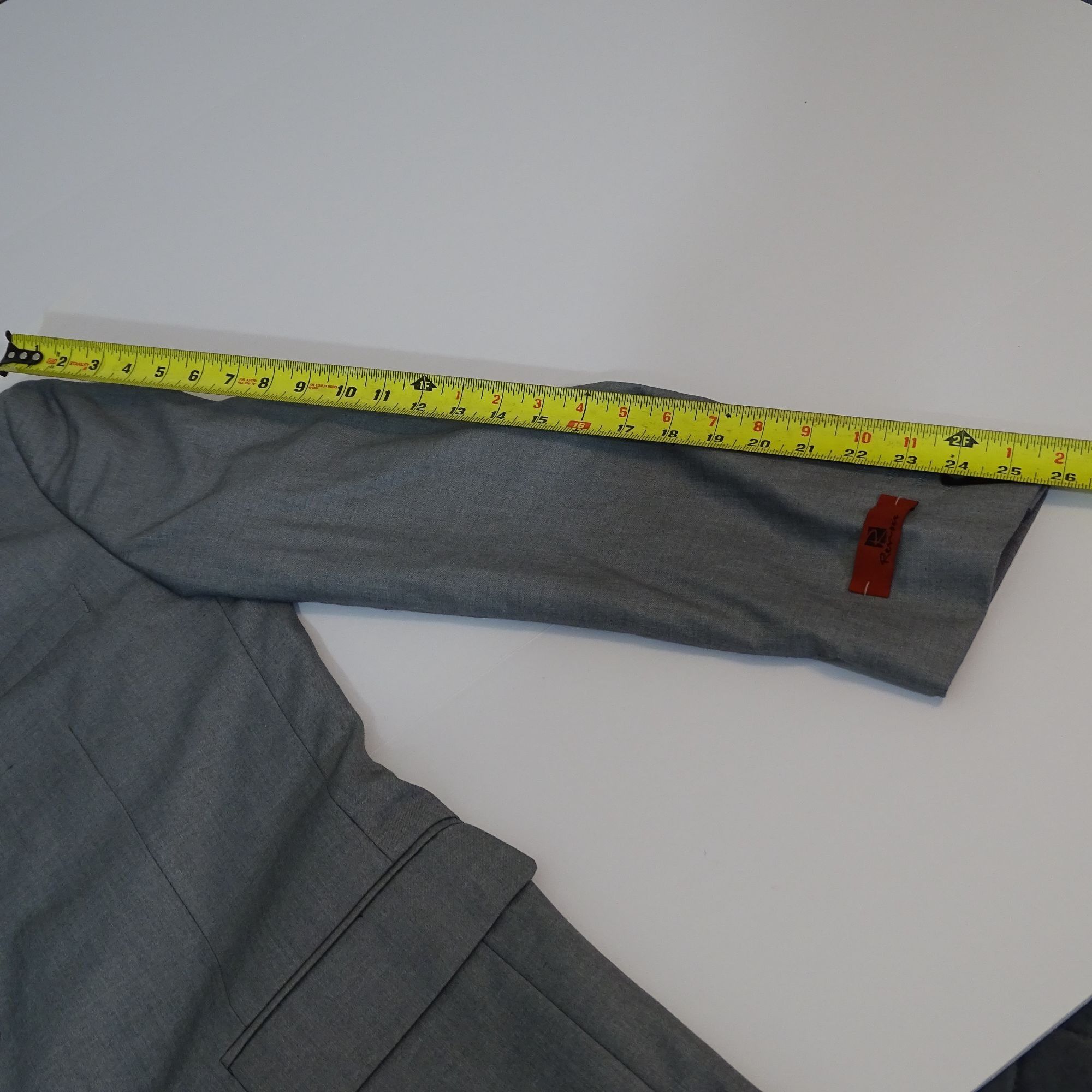 Other Renoir Men Gray 2-Button Suit Jacket Size 38 LONG Classic Size 38L - 15 Thumbnail