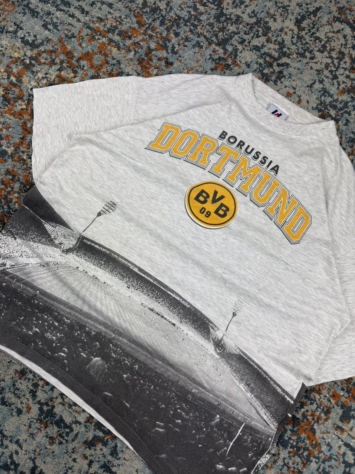 Vintage Vintage 90s BVB Borussia Dortmund all over print graphic tee Size US XL / EU 56 / 4 - 4 Thumbnail