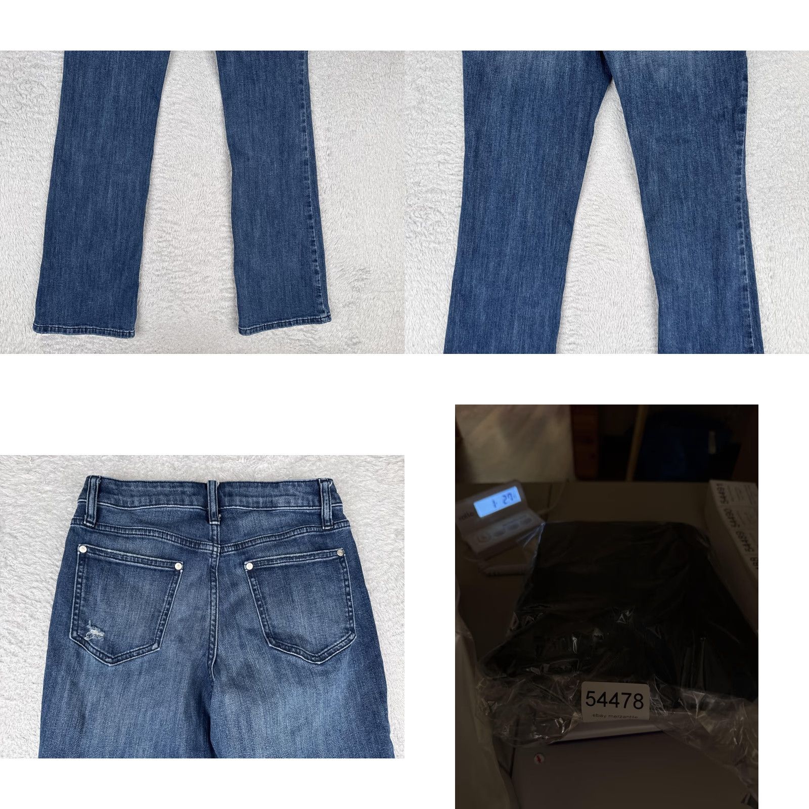 Vintage Simply Vera Vera Wang Jeans Womens 2 Blue Mid Rise Button Fly Distressed Bootcut Size 26" / US 2 / IT 38 - 10 Thumbnail