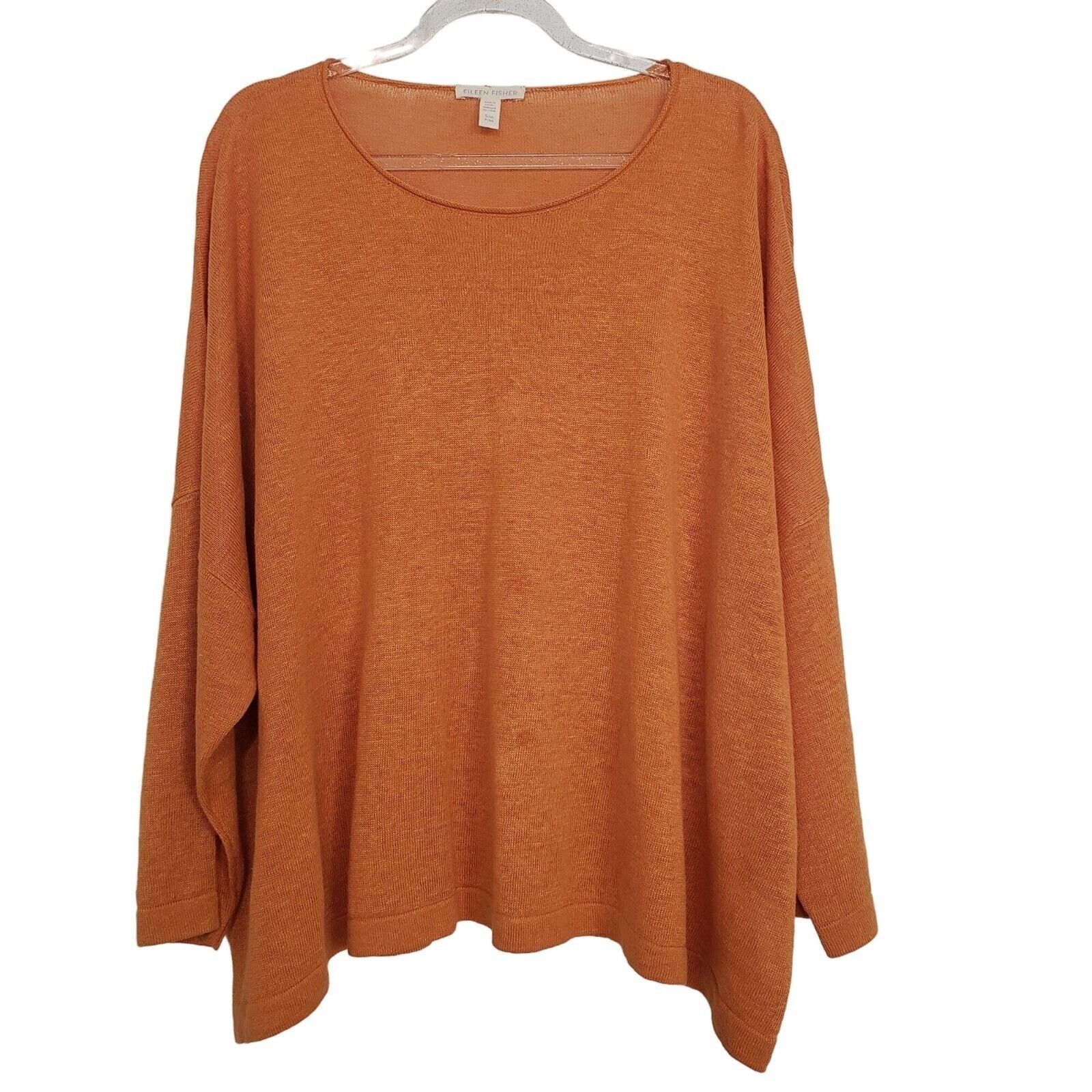 Eileen Fisher Eileen Fisher Organic Linen Shirt Women Size Small Orange Size S / US 4 / IT 40 - 1 Thumbnail