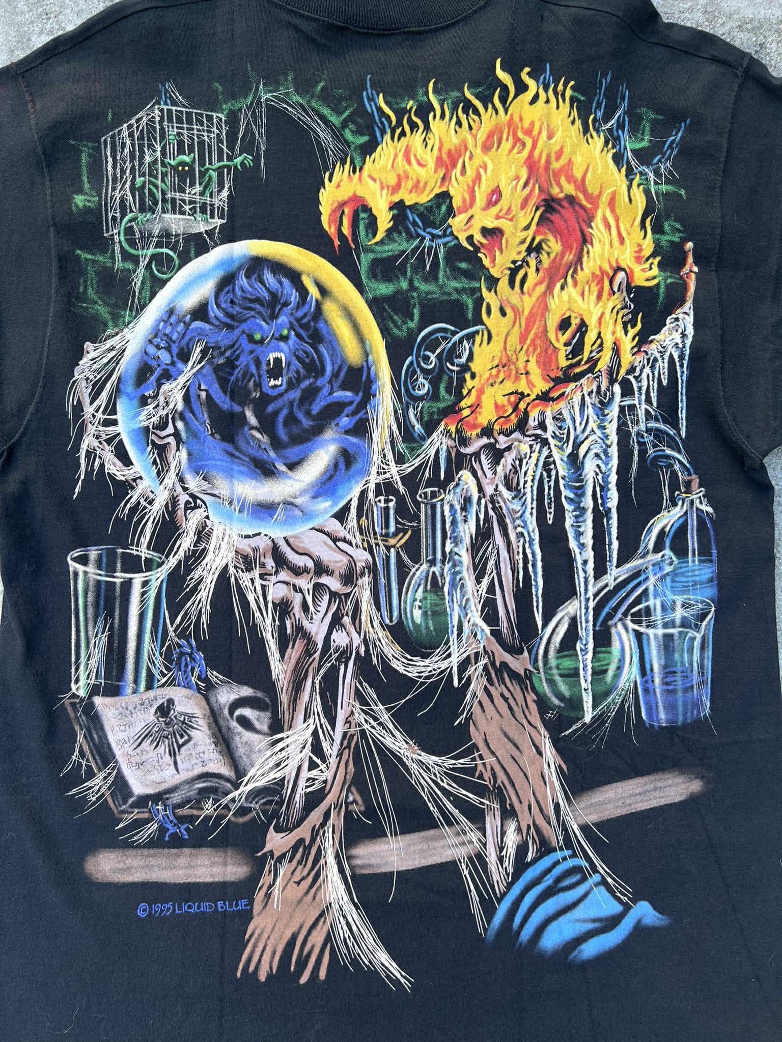 Liquid Blue Rare 1995 Liquid Blue Skull King Wolf Size US XL / EU 56 / 4 - 5 Thumbnail