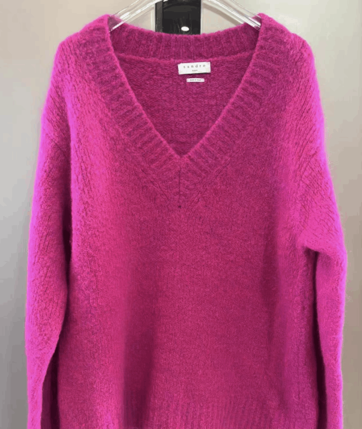 Sandro SANDRO Genuine Mohair Sweater K31 Size XS / US 0-2 / IT 36-38 - 1 Thumbnail