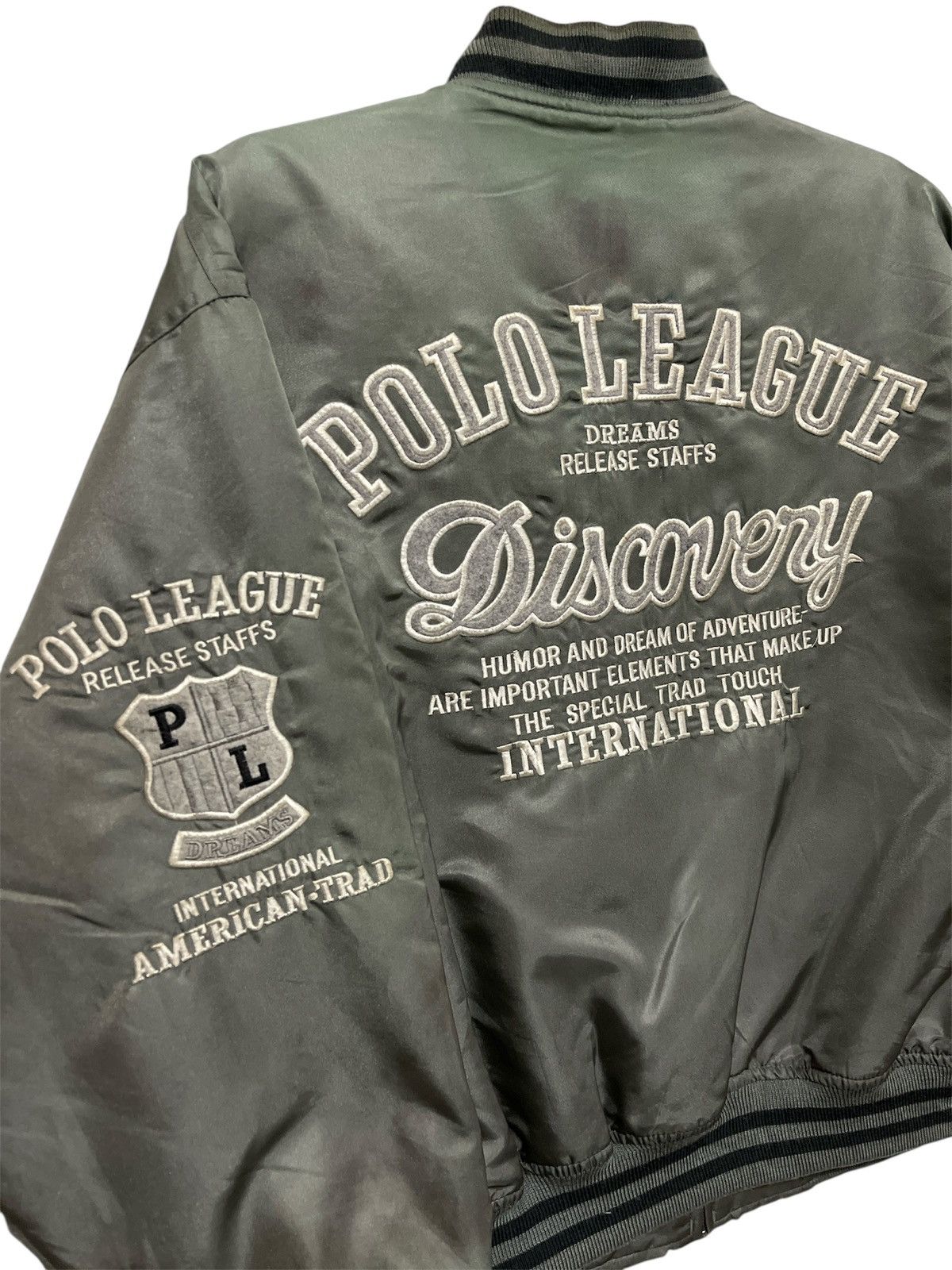 Polo Ralph Lauren Vintage 90s POLO LEAGUE Bomber Jacket Size US L / EU 52-54 / 3 - 9 Thumbnail