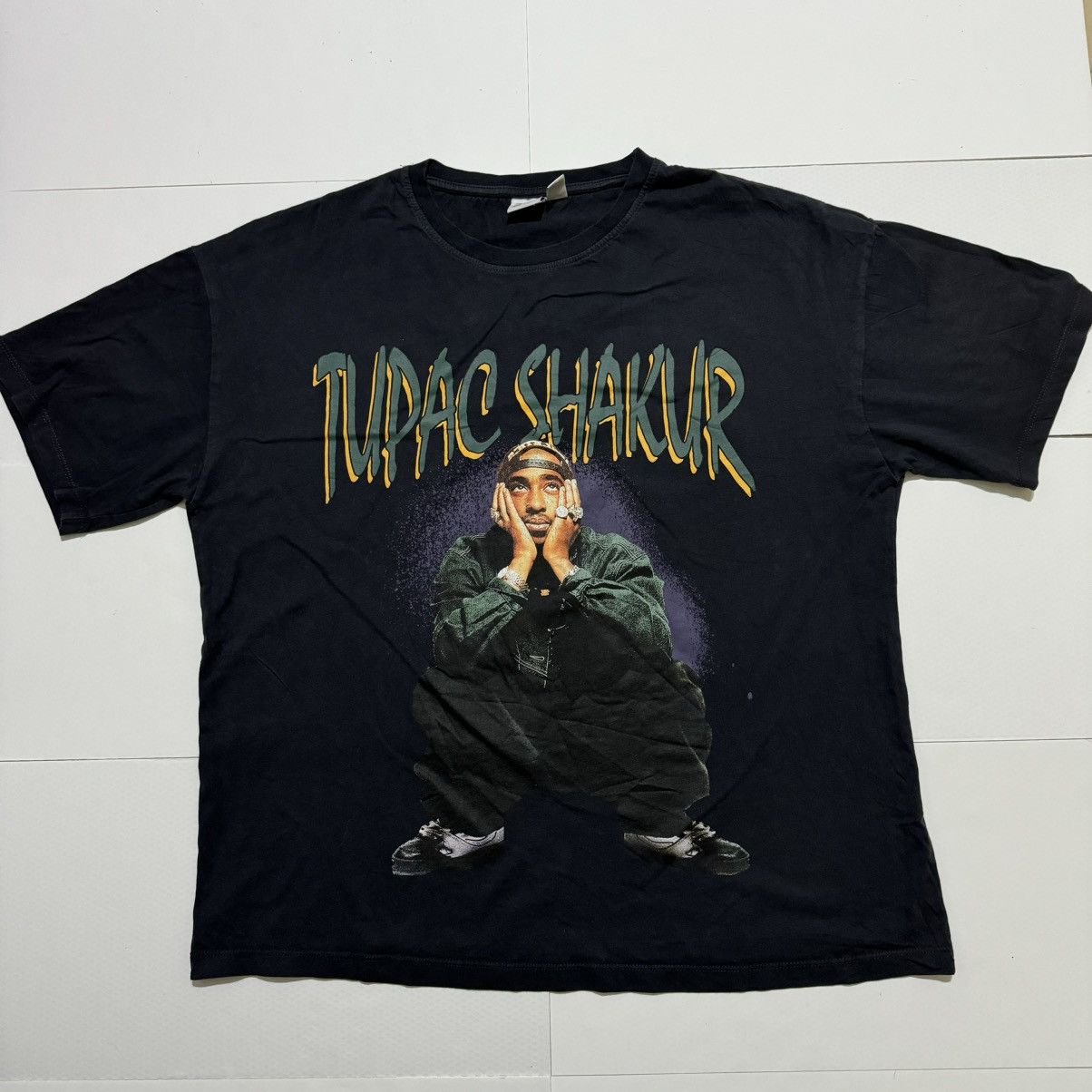 Designer × Vintage Tupac Shakur 2 PAC Logo Black Graphic T-Shirt Men’s Size M Size US M / EU 48-50 / 2 - 1 Thumbnail