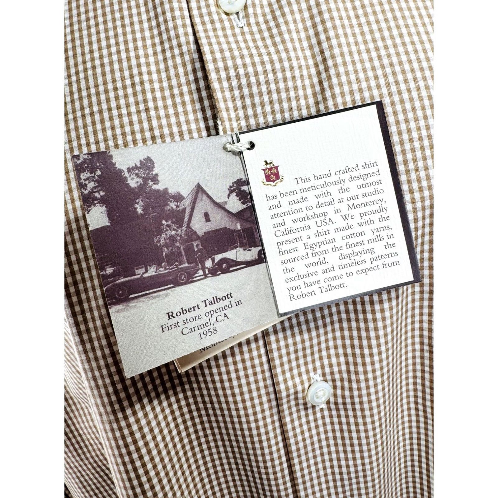 Robert Talbott Robert Talbott Shirt Mens 19 / 38 Brown Bespoke NEW TAGS Big Tall Check Plaid Size US XXL / EU 58 / 5 - 3 Thumbnail