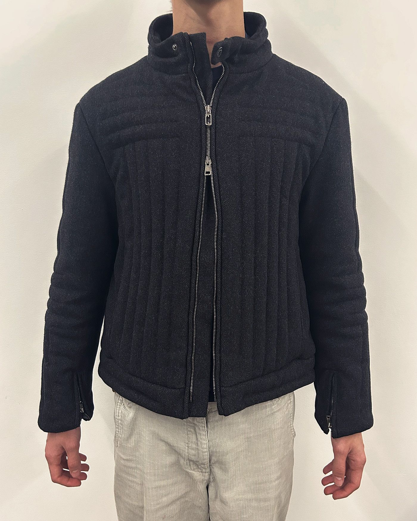Gucci AW2000 Tom Ford Wool Biker Jacket Size US M / EU 48-50 / 2 - 8 Thumbnail
