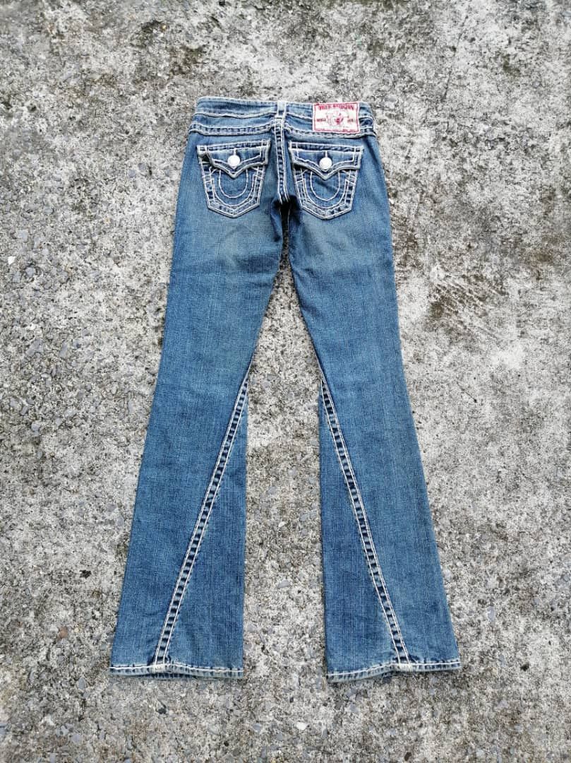 True Religion True Religion Joey Super T Low Rise Distressed Denim Jeans Size 24" / US 00 / IT 34 - 3 Thumbnail