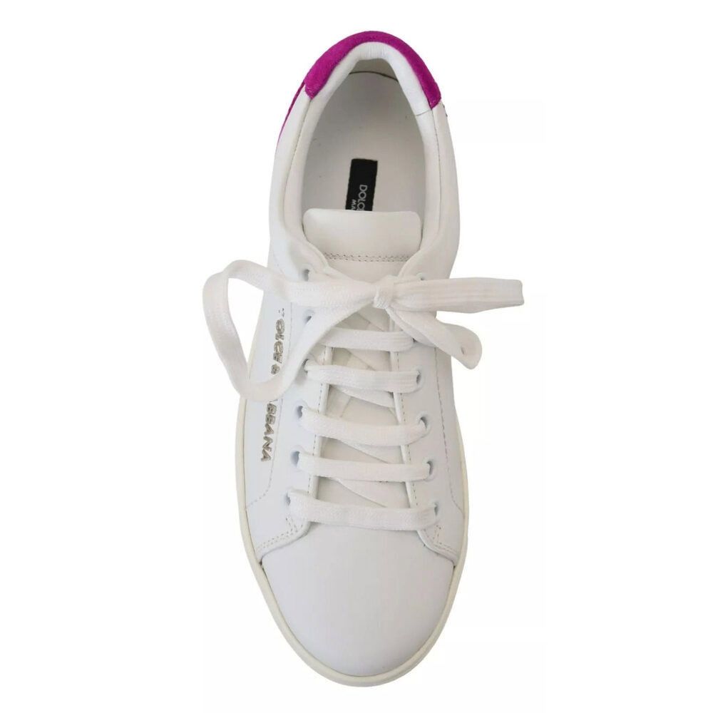 Dolce & Gabbana Dolce & Gabbana White Classic Sneakers Women Leather Shoes Size US 5 / IT 35 - 3 Thumbnail