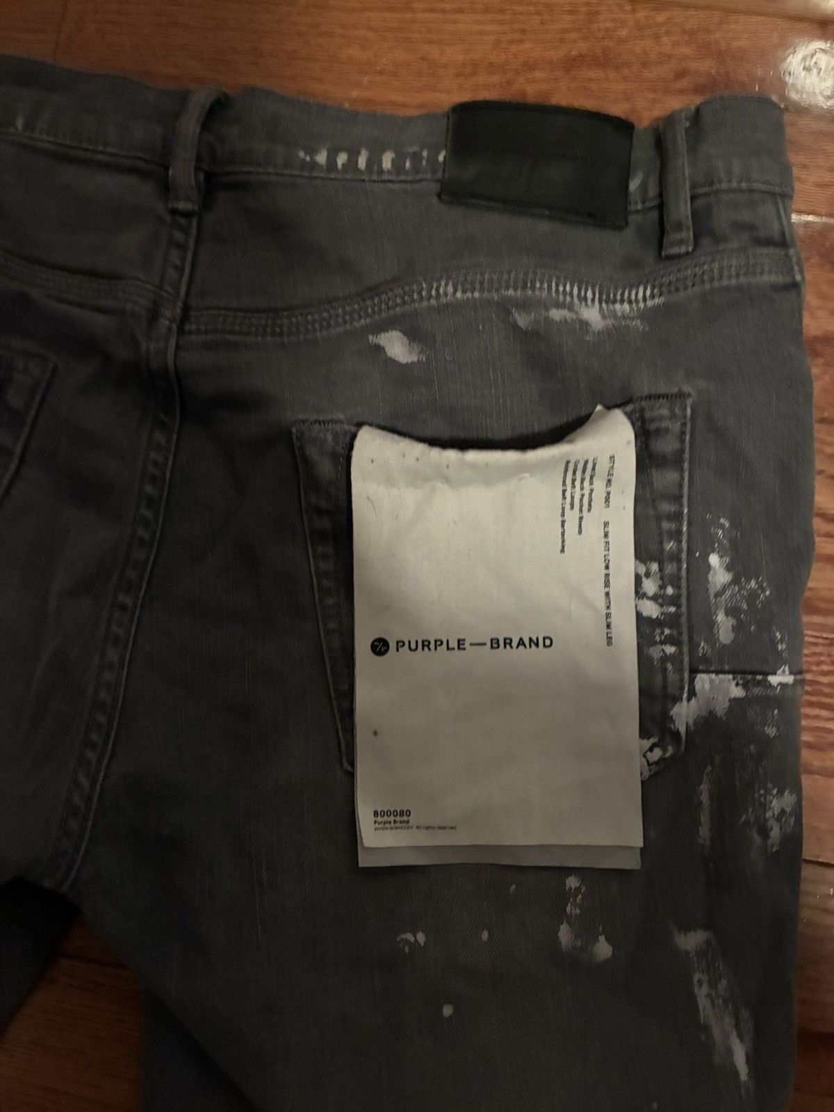 Purple Brand Purple Brand P001 Denim Gray – Worn Knee Slit Size US 31 - 3 Thumbnail