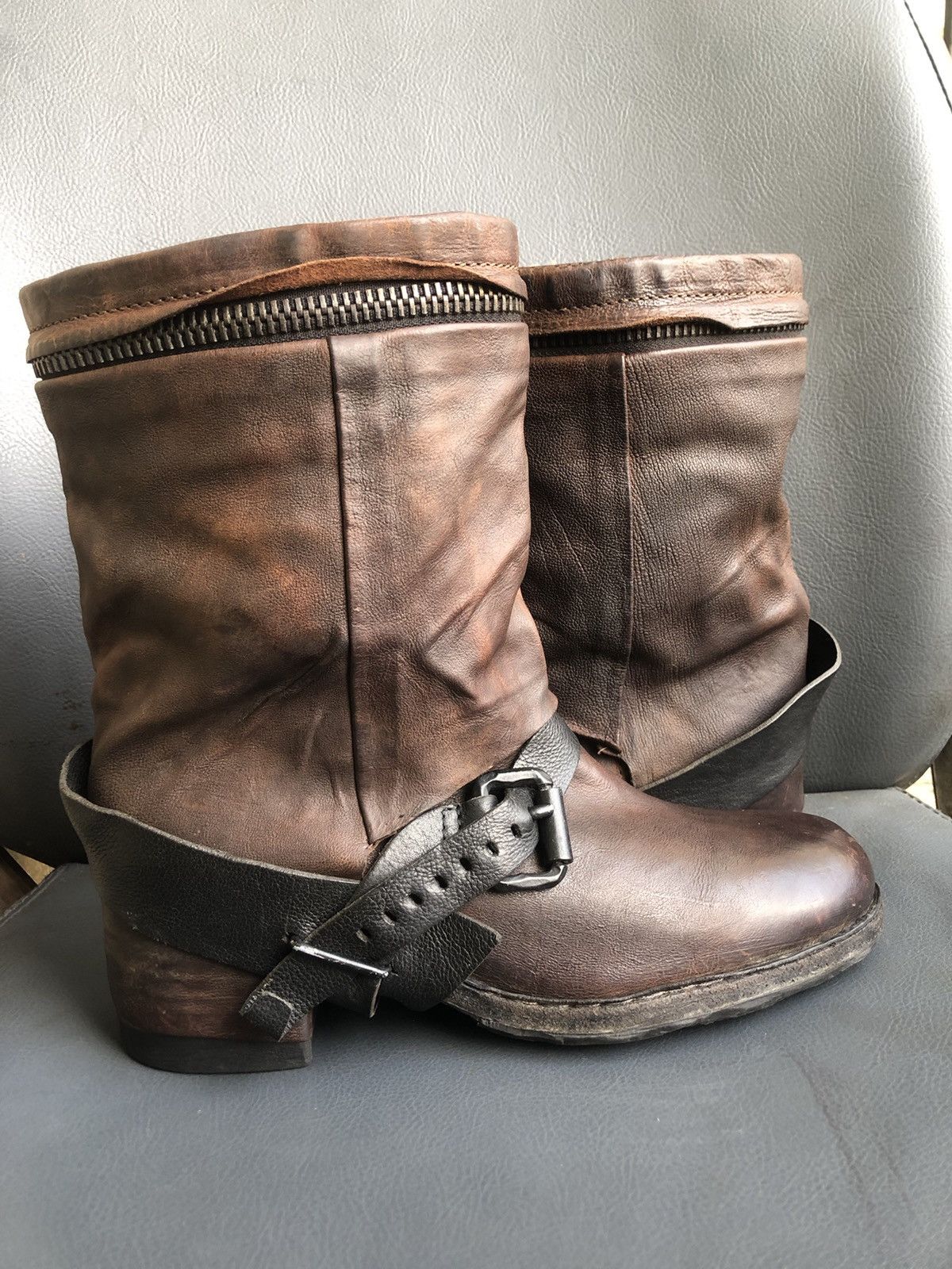 A.S.98 A.S 98 Brown Calfskin Leather Women’s Boots Size 37 Size US 7 / IT 37 - 7 Thumbnail