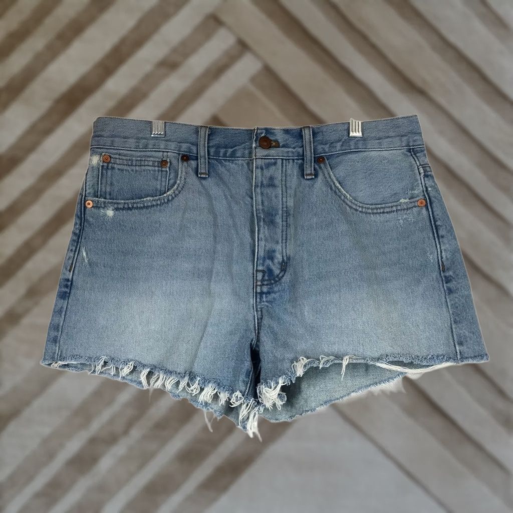 Madewell MADEWELL Womens 28 Blue Denim Cut-Off Jean Shorts Size 28" / US 6 / IT 42 - 1 Thumbnail