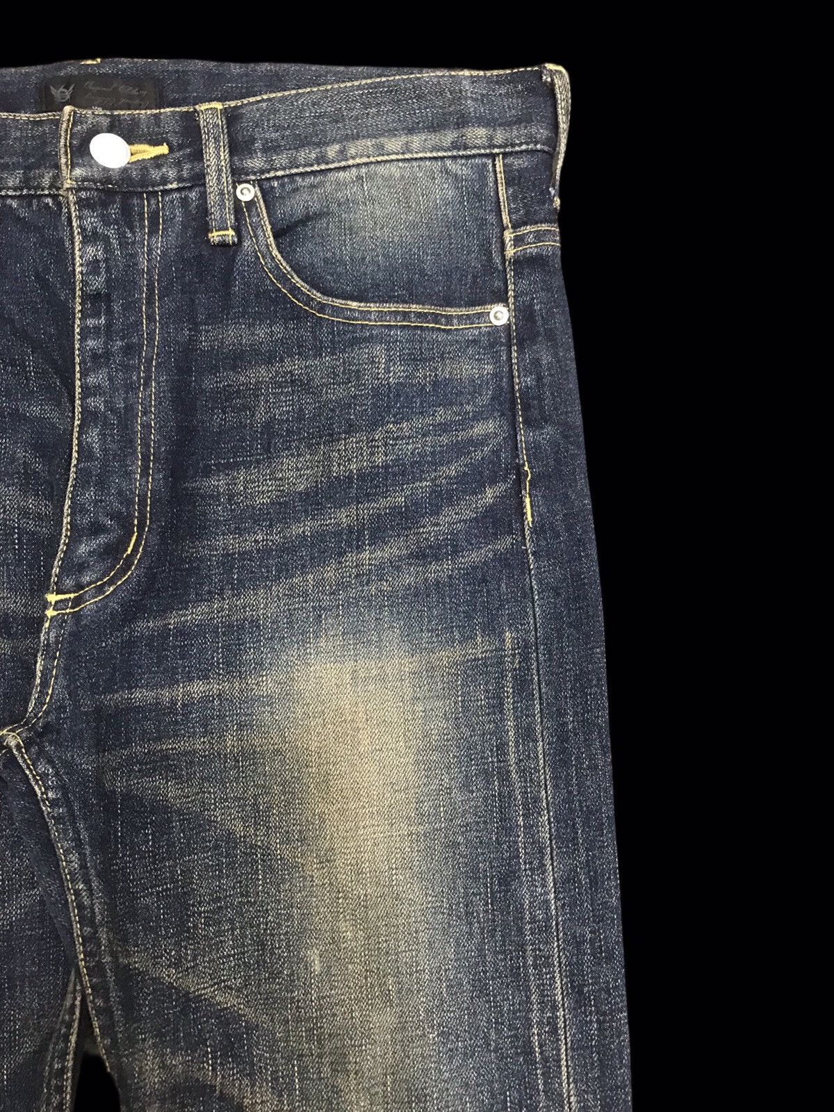 Japanese Brand 💥BIKER DENIM💥14Oz 666 SLIM SELVEDGE BIKER DENIM F329 Size US 32 / EU 48 - 3 Thumbnail