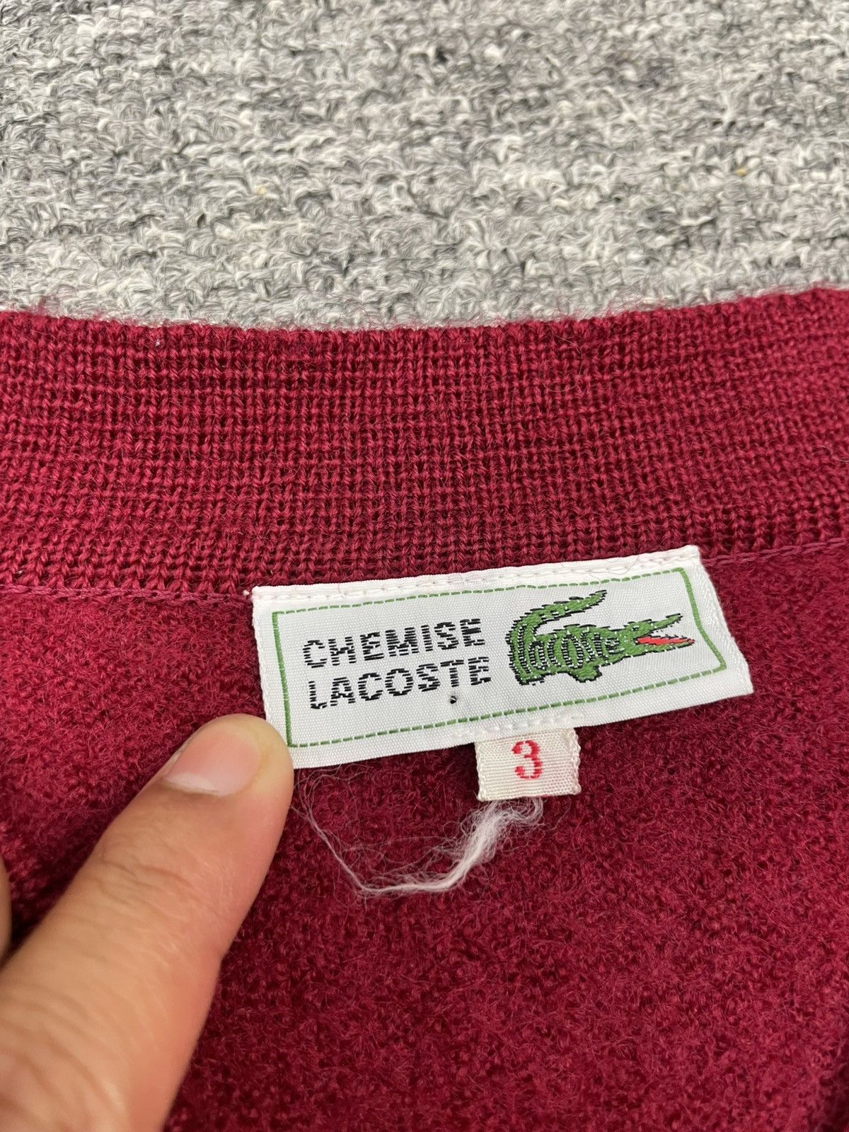 Lacoste × Vintage Vintage Lacoste Wool Sweater Knitwear Cashmere Size US S / EU 44-46 / 1 - 3 Thumbnail