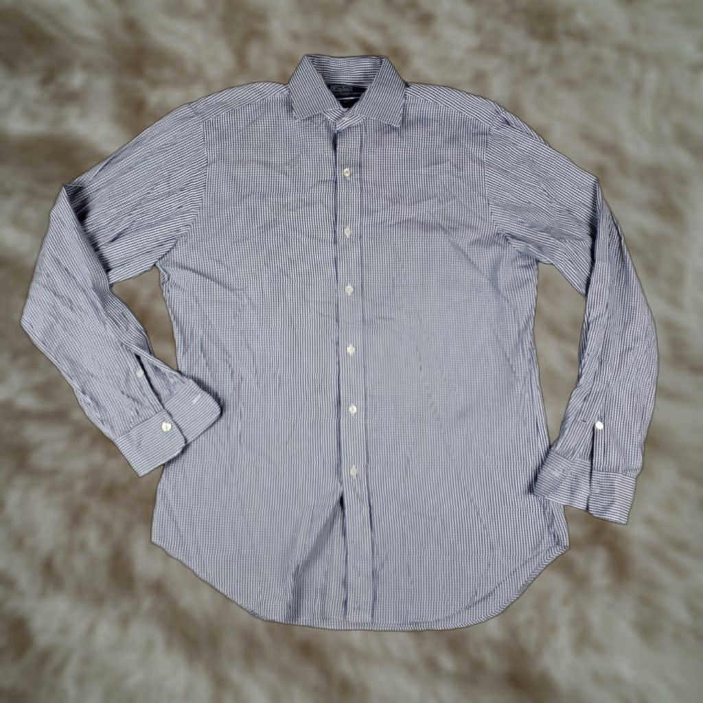 Ralph Lauren Ralph Lauren Dress Shirt Mens Size 15.5 Blue Check Button Down Long Sleeve Modern Size 40R - 1 Thumbnail