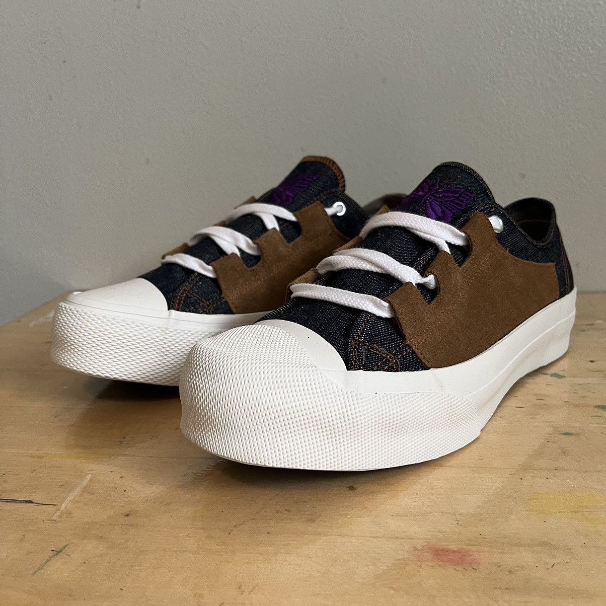 Needles SS22 9 oz. Denim Suede Ghillie Sneaker Size US 8.5 / EU 41-42 - 2 Thumbnail