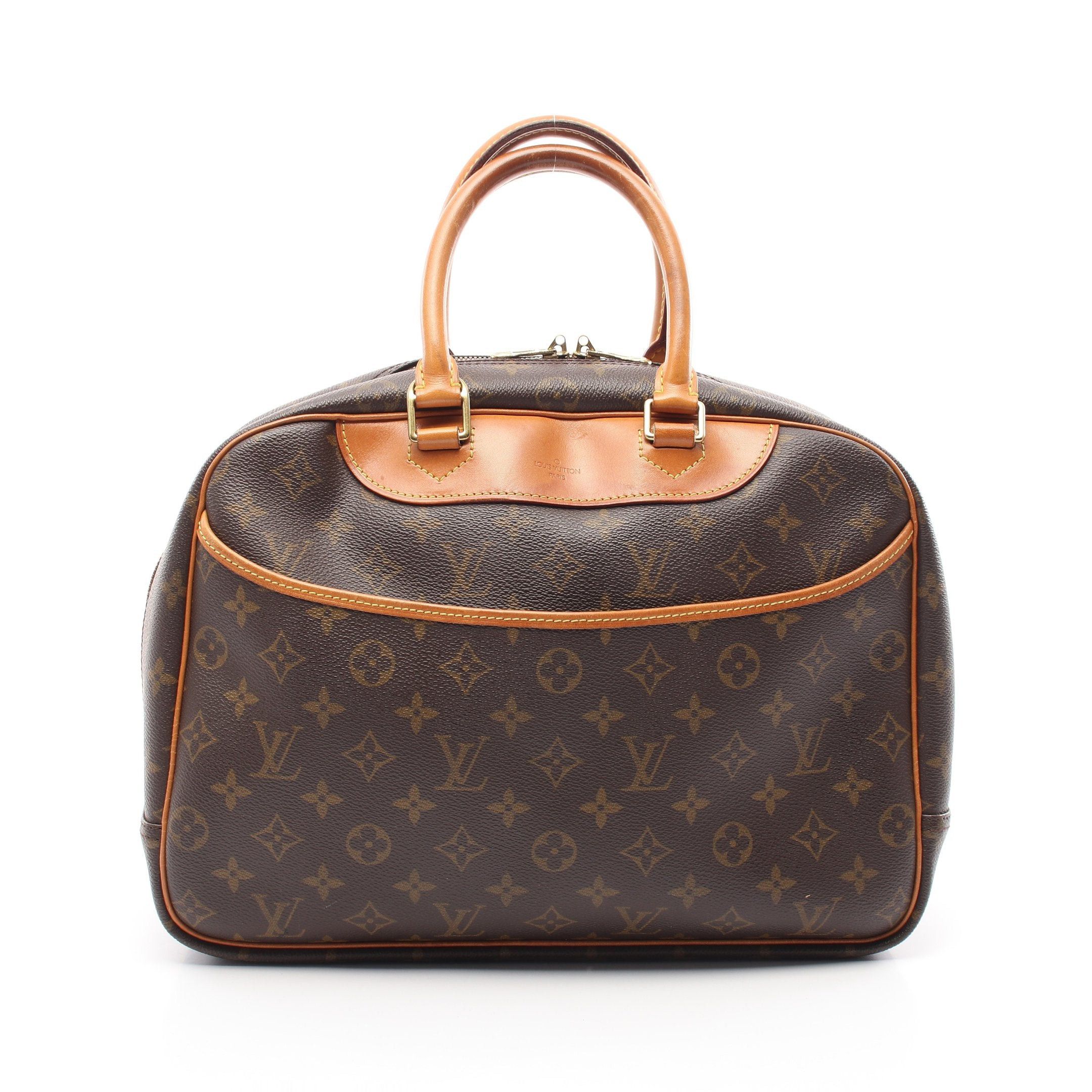 Louis Vuitton Louis Vuitton Deauville Bowling Vanity Monogram Handbag Leather Brown Size ONE SIZE - 1 Thumbnail