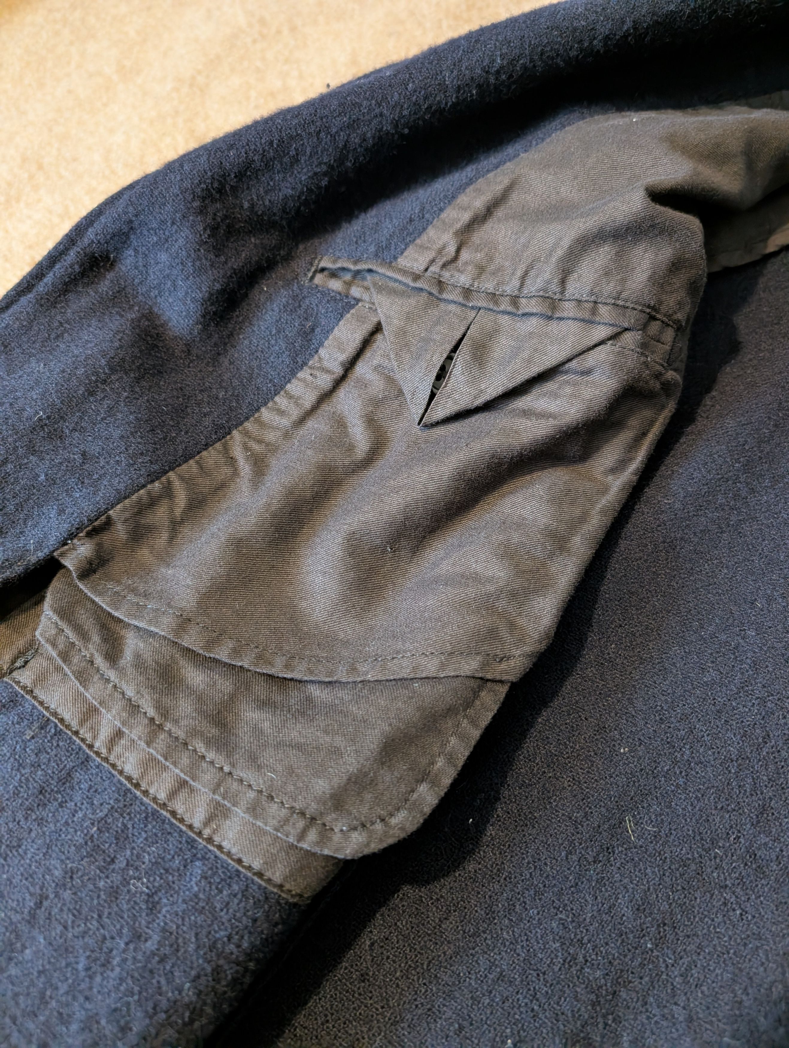 Engineered Garments 13oz Wool Flannel Baker Jacket Navy Blue Medium Size US M / EU 48-50 / 2 - 9 Thumbnail