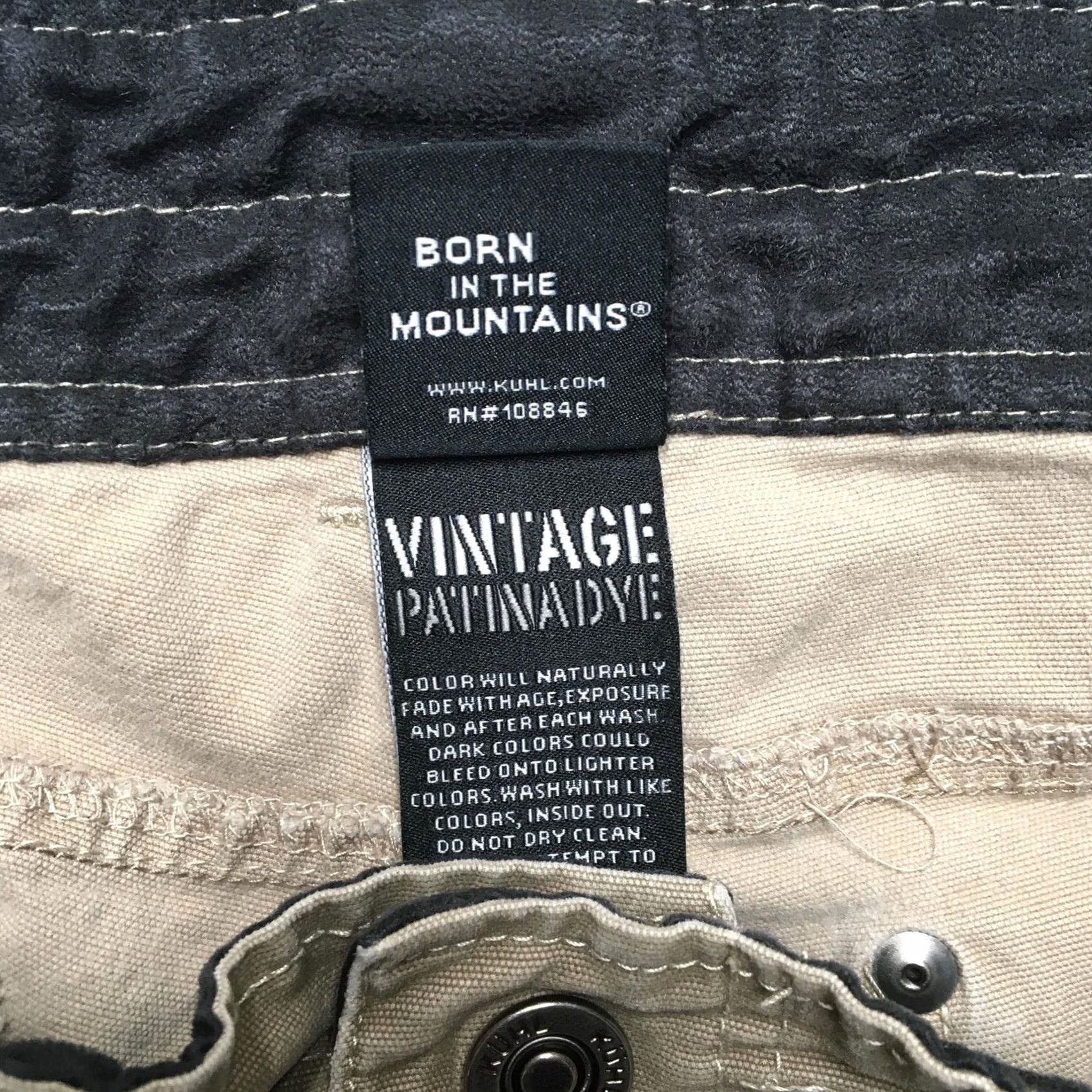 Vintage KÜHL Kanvus Jean Mens 34x30 Beige Relaxed Straight Canvas Jeans Stretch Outdoor Pants Size US 34 / EU 50 - 6 Thumbnail