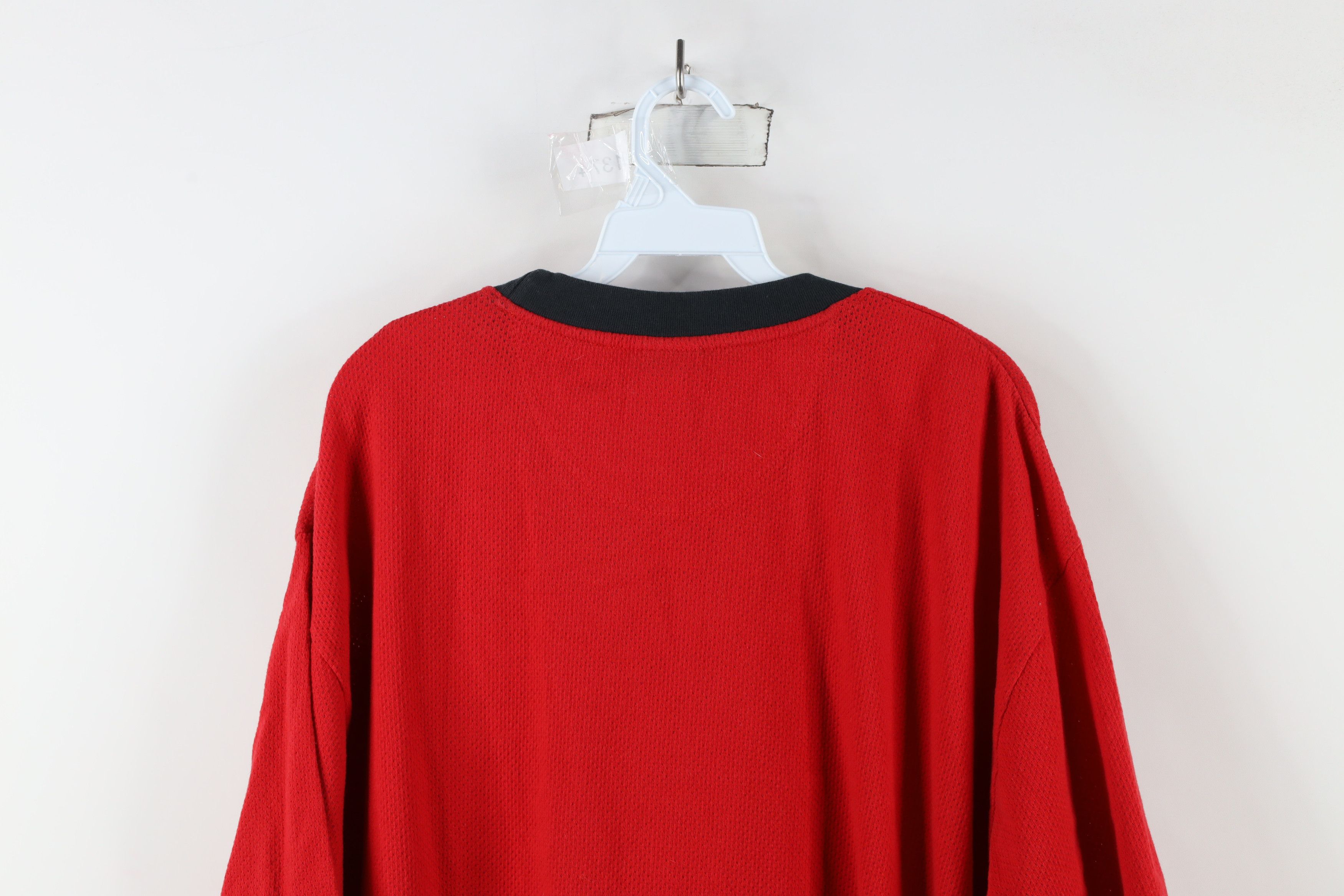 Vintage Vintage 90s Spell Out Ohio State University Mesh T-Shirt Red Size US XL / EU 56 / 4 - 9 Thumbnail