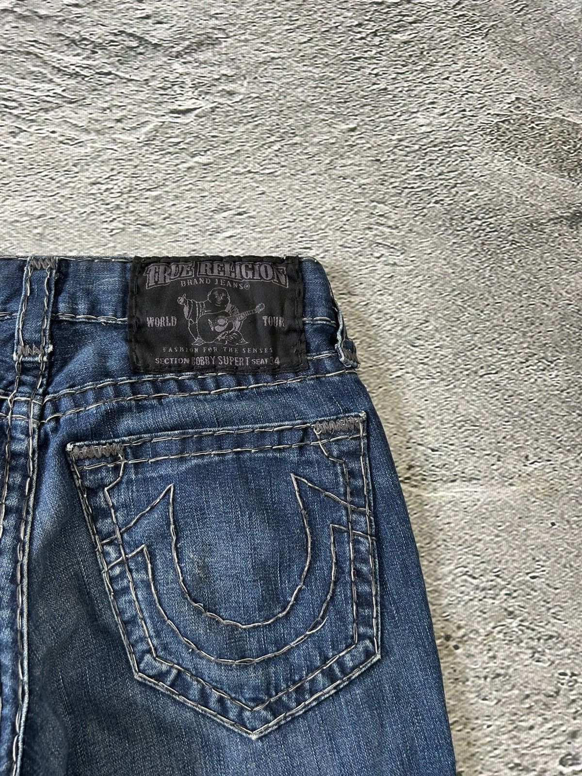True Religion True Religion vintage jeans navy blue thick stitching Y2K Size US 29 - 2 Thumbnail