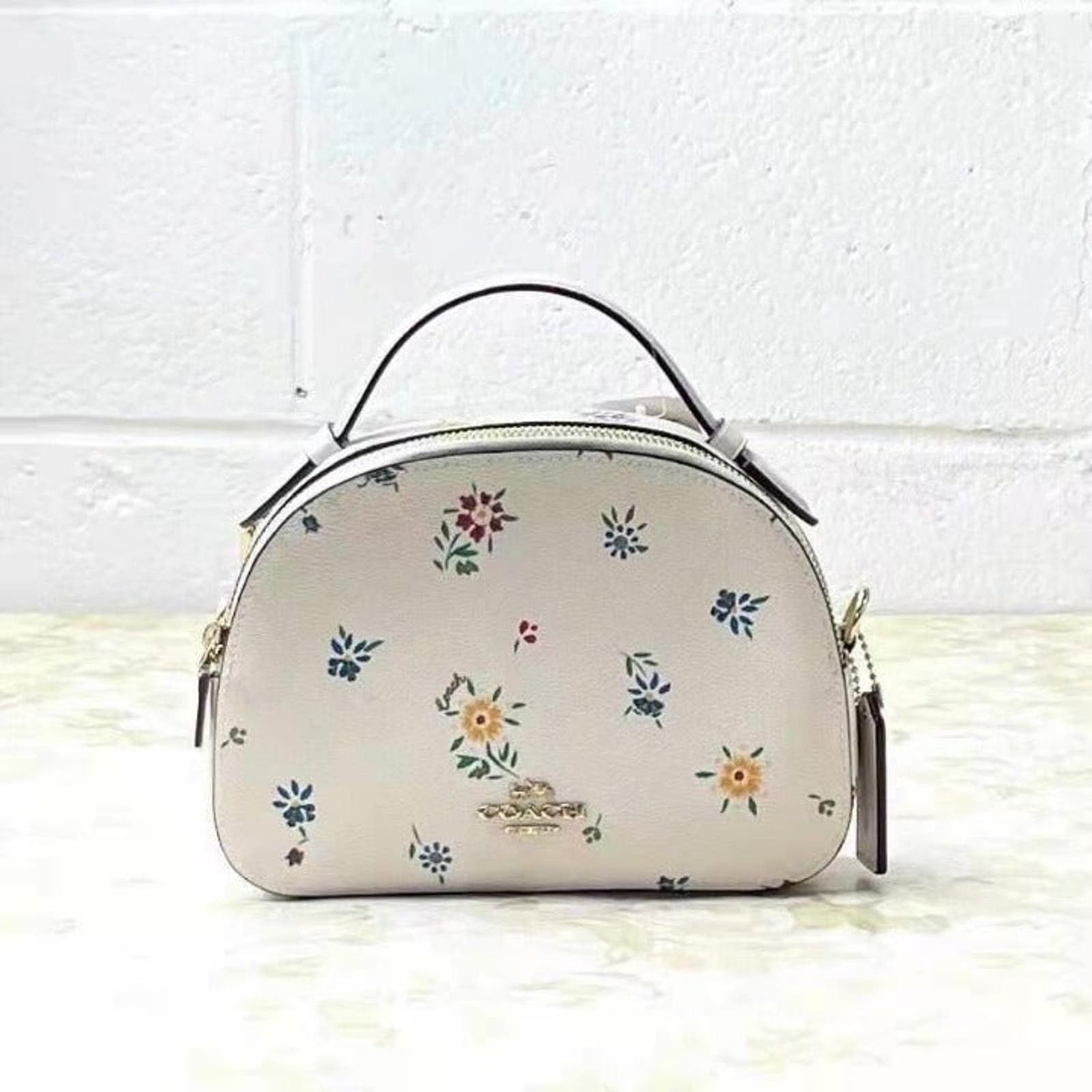 image of Coach C4252 Serena Satchel Chalk Multi in White, Women's
