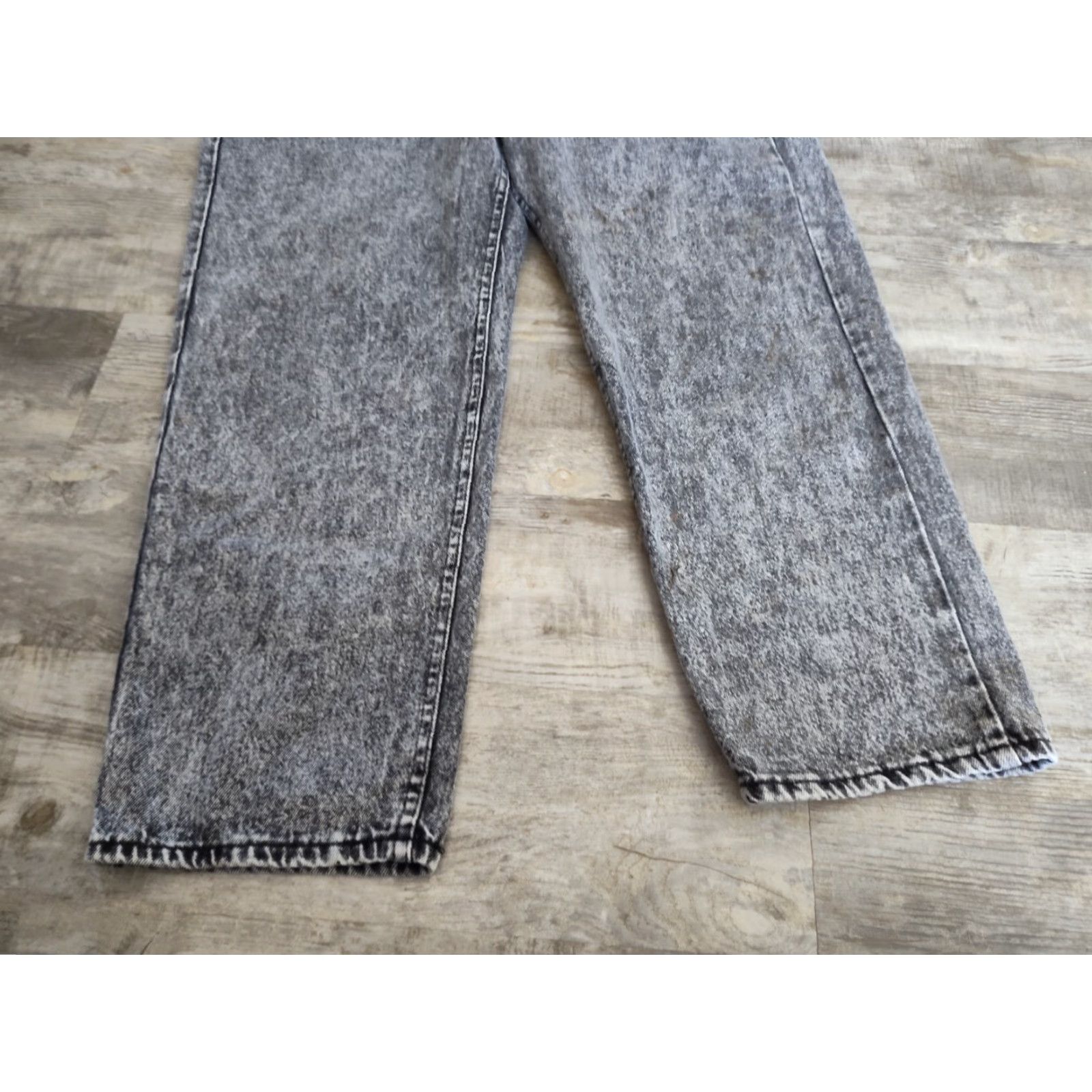 Wrangler VINTAGE Wrangler Jeans Men’s 42x30 Acid Wash Black Cotton Straight Fit Union Made USA Size US 42 / EU 58 - 3 Thumbnail